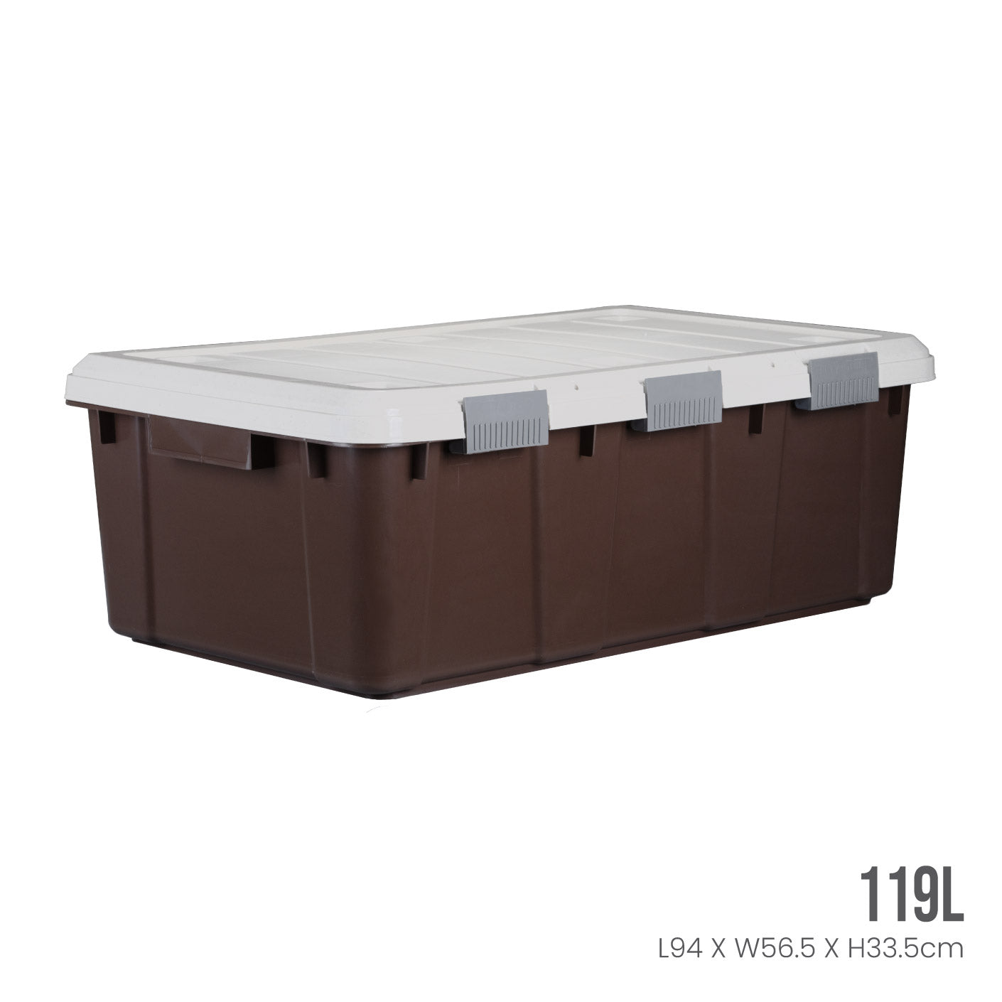 Durable Heavy-Duty Storage Box with 3 Secure Clips (8607) - Ideal for Outdoor Gear, Tools & Equipment Organization