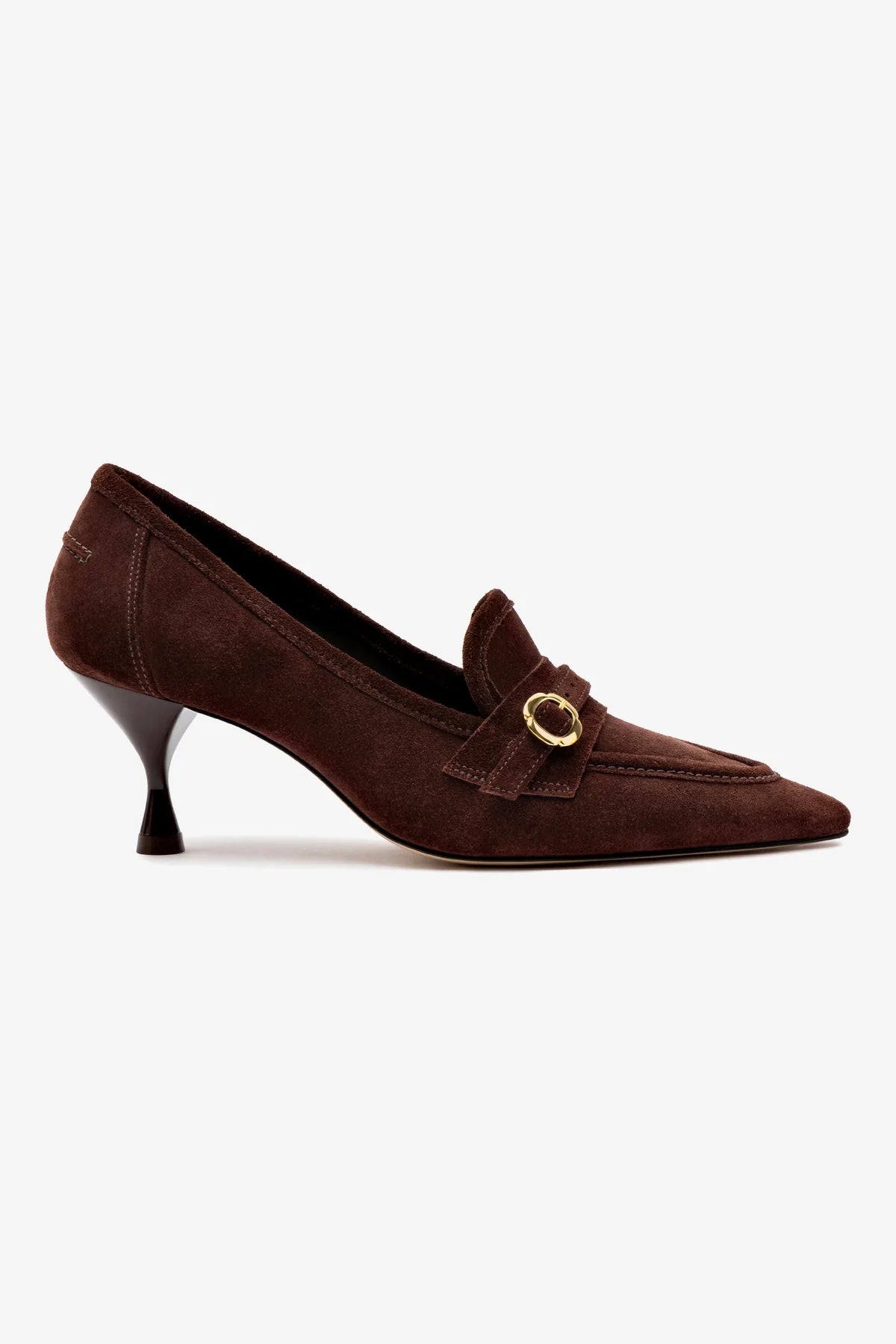 Susan Women's Brown Suede Chunky Heel Pump Shoes - Comfortable & Stylish for Office, Party & Evening Wear