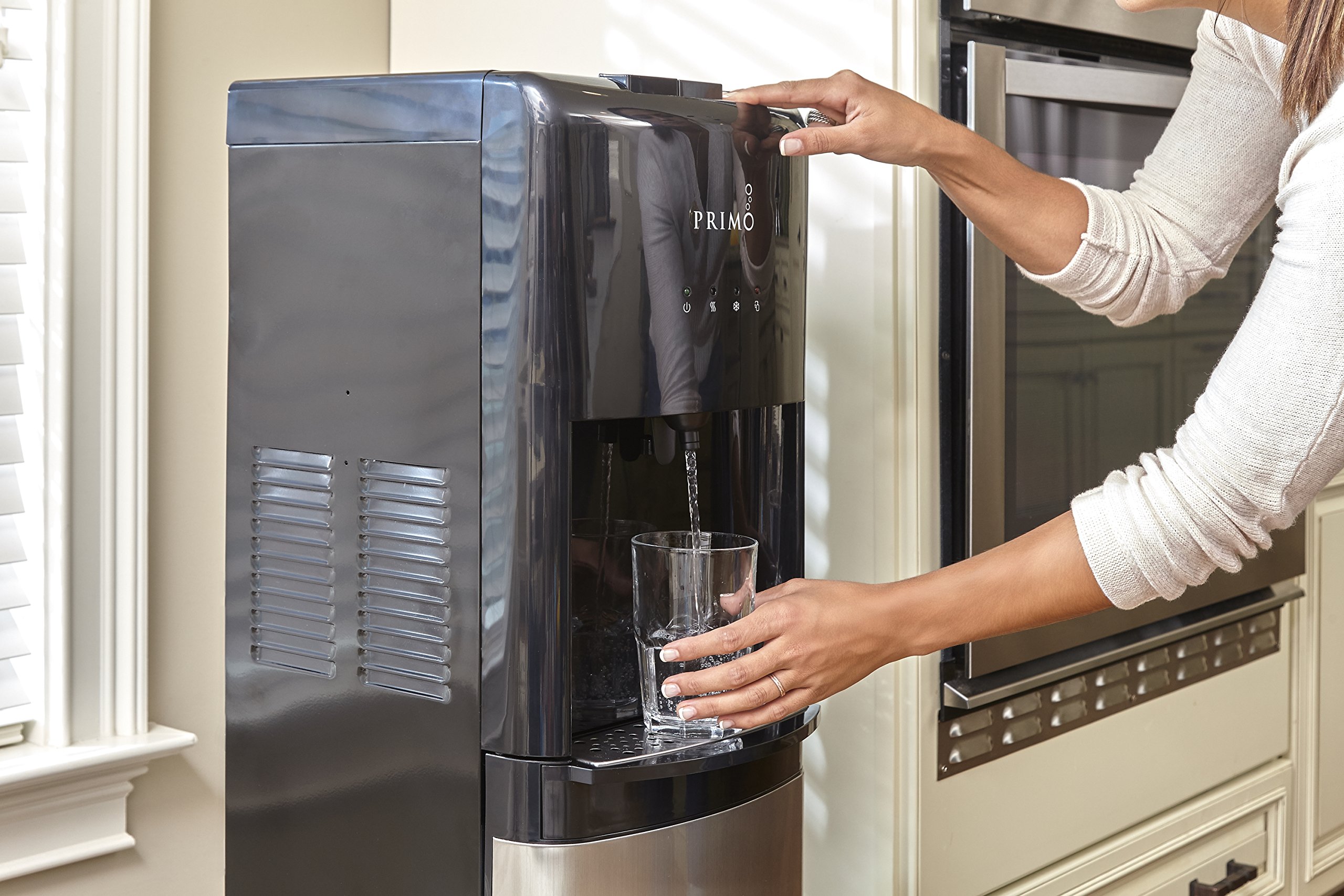 Primo Stainless Steel Bottom Load Water Cooler Dispenser - Hot, Cold & Cool Water Dispenser for Home, Office & Gym | Energy Efficient & Space Saving Design