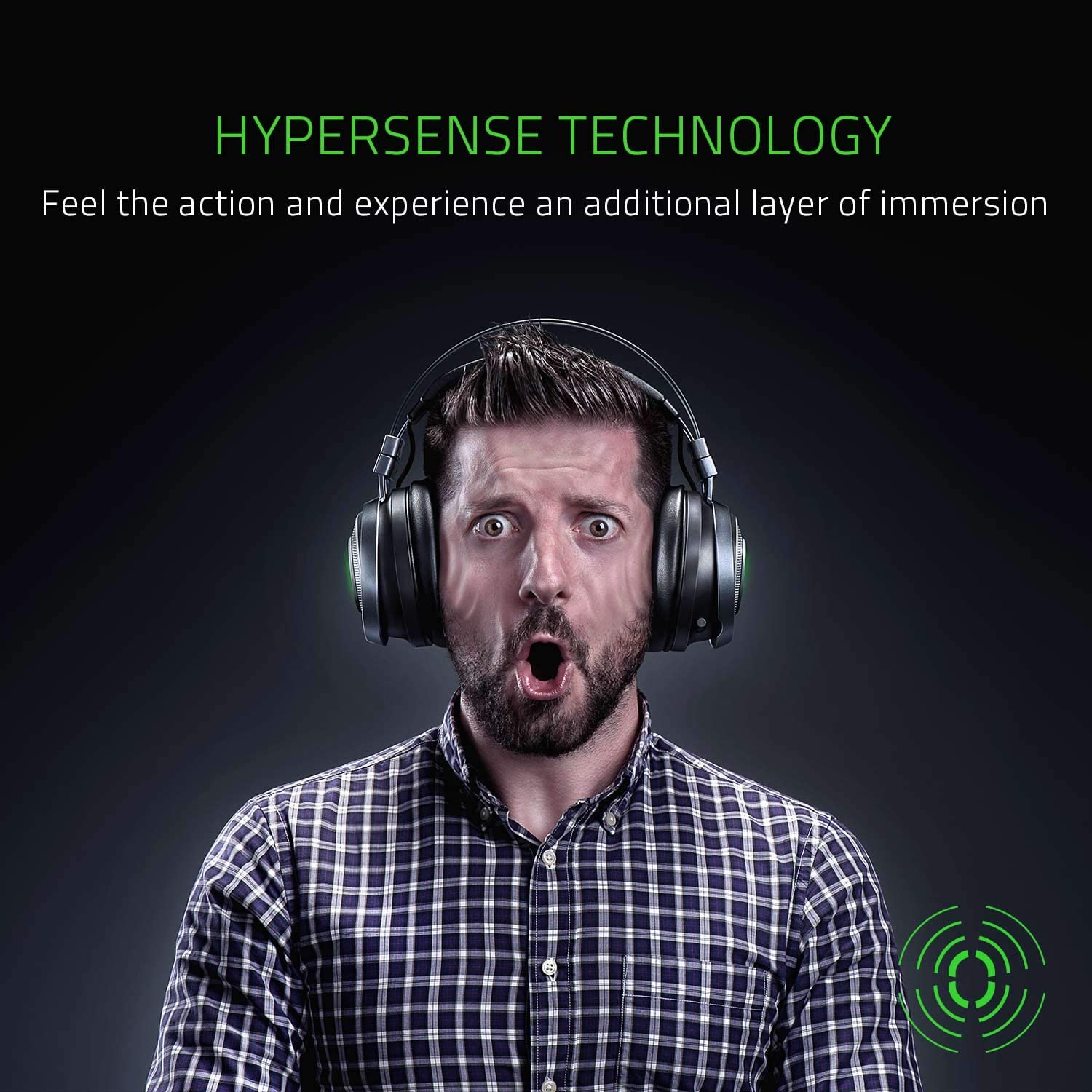 Razer Nari Ultimate Wireless Gaming Headset with Haptic Feedback - 7.1 Surround Sound for PC, PS4, Xbox - Perfect for Competitive Gaming & Immersive Entertainment