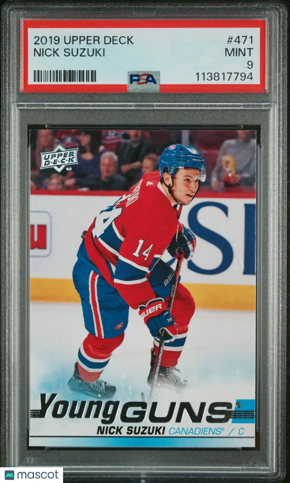 2019-20 Upper Deck Series 2 Hockey Nick Suzuki Young Guns Rookie Card PSA 9 Mint - Perfect for Hockey Collectors, Sports Memorabilia Fans & NHL Card Investors