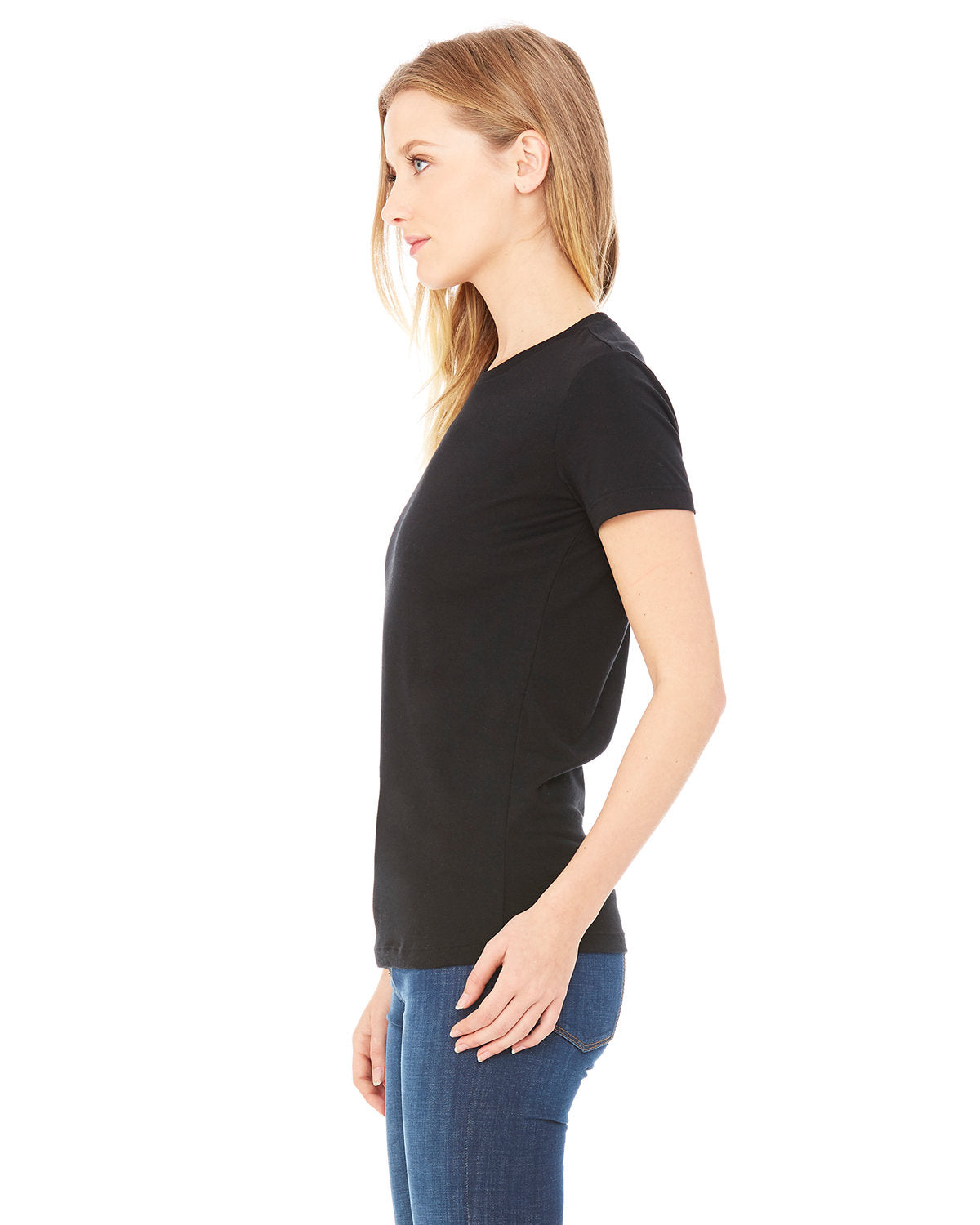 Bella + Canvas 6004 Women's Slim Fit V-Neck Short Sleeve T-Shirt - Soft Cotton Blend Tee for Casual Wear, Workout & Layering