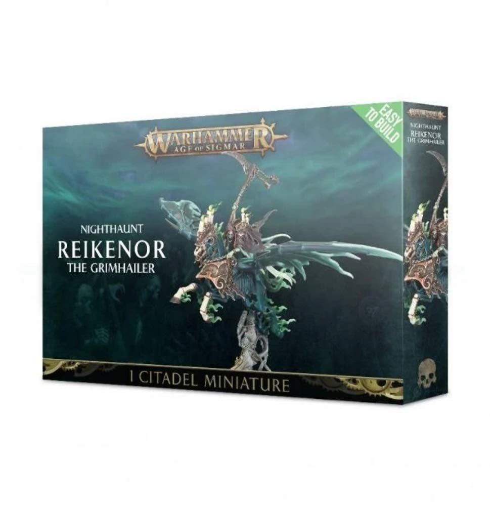 Games Workshop Warhammer Age of Sigmar - Easy to Build Nighthaunt Reikenor The Grimhailer Miniature (99120207058) - Perfect for Tabletop Gaming & Fantasy Wargaming