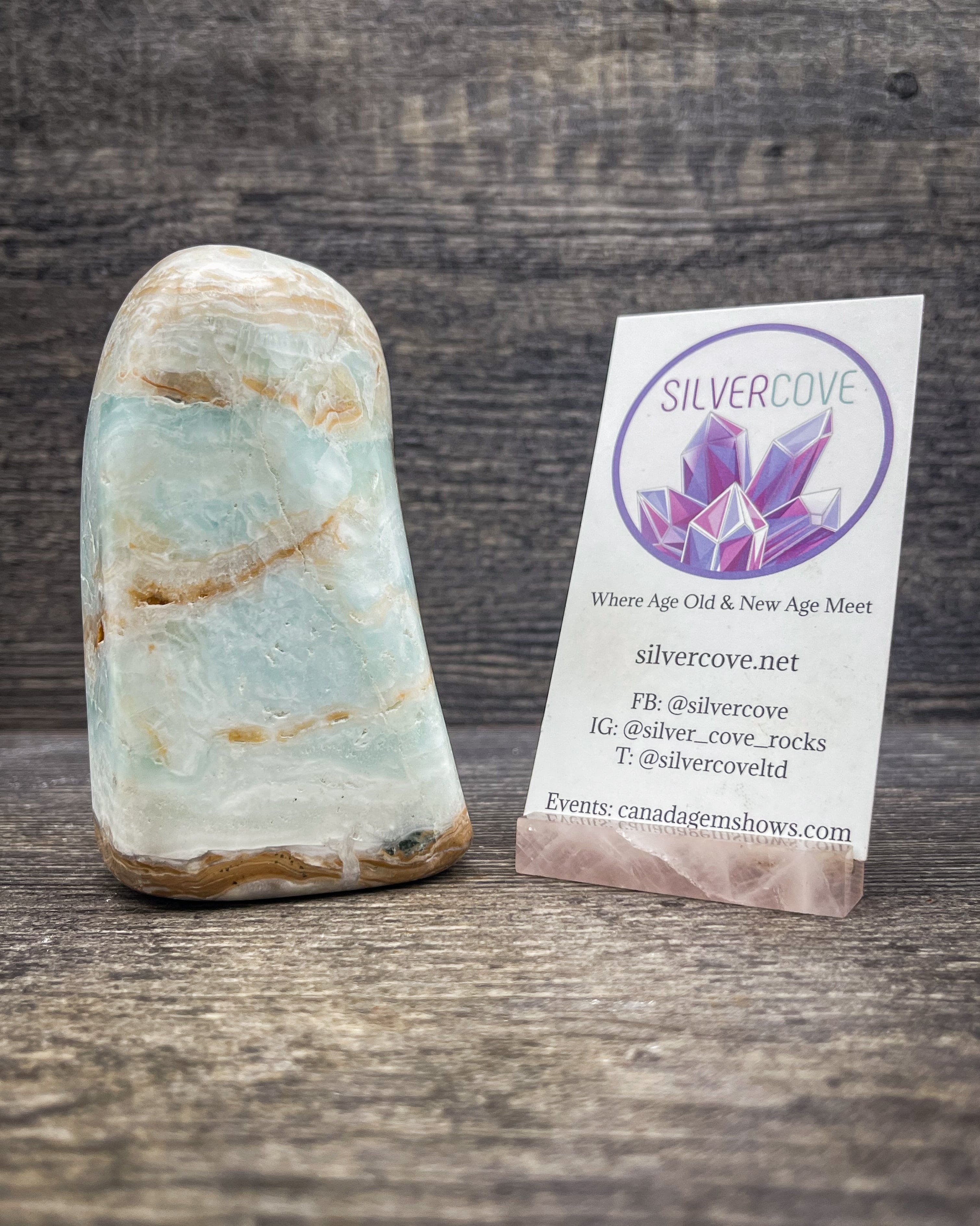 Natural Caribbean Calcite Freeform Stone - 327g Raw Healing Crystal for Meditation, Reiki, and Home Decor