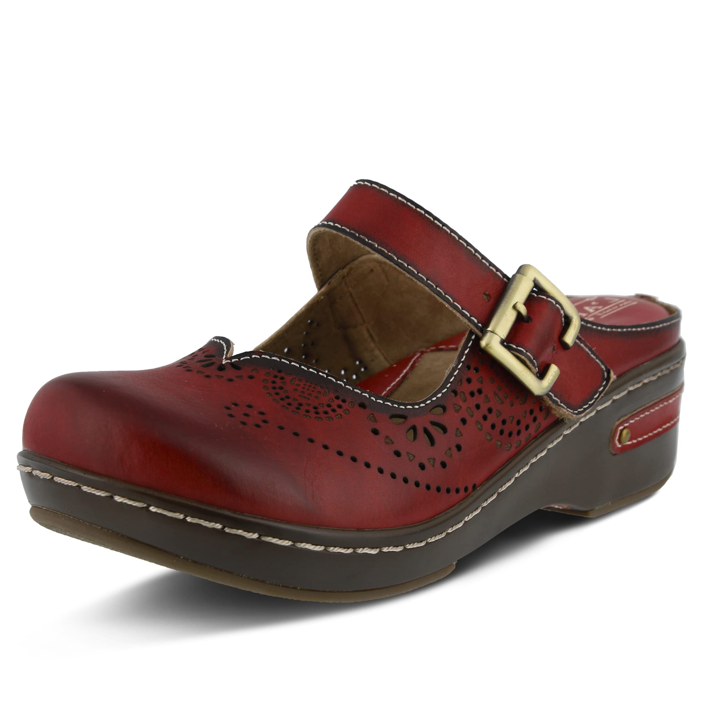 L'Artiste by Spring Step Women's Aneria Comfortable Slip-On Mule Sandals - Perfect for Casual Outings, Beach Walks & Summer Fashion