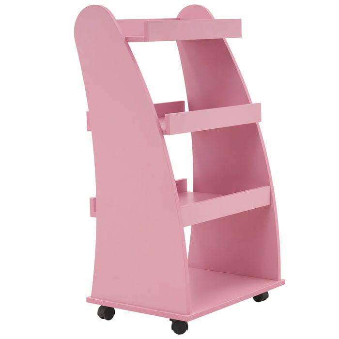 4-Tier Salon Rolling Utility Cart with Wheels - Mobile Storage Organizer for Hair Stylists, Nail Techs & Beauty Professionals - Perfect for Salon, Spa, Home & Office Use