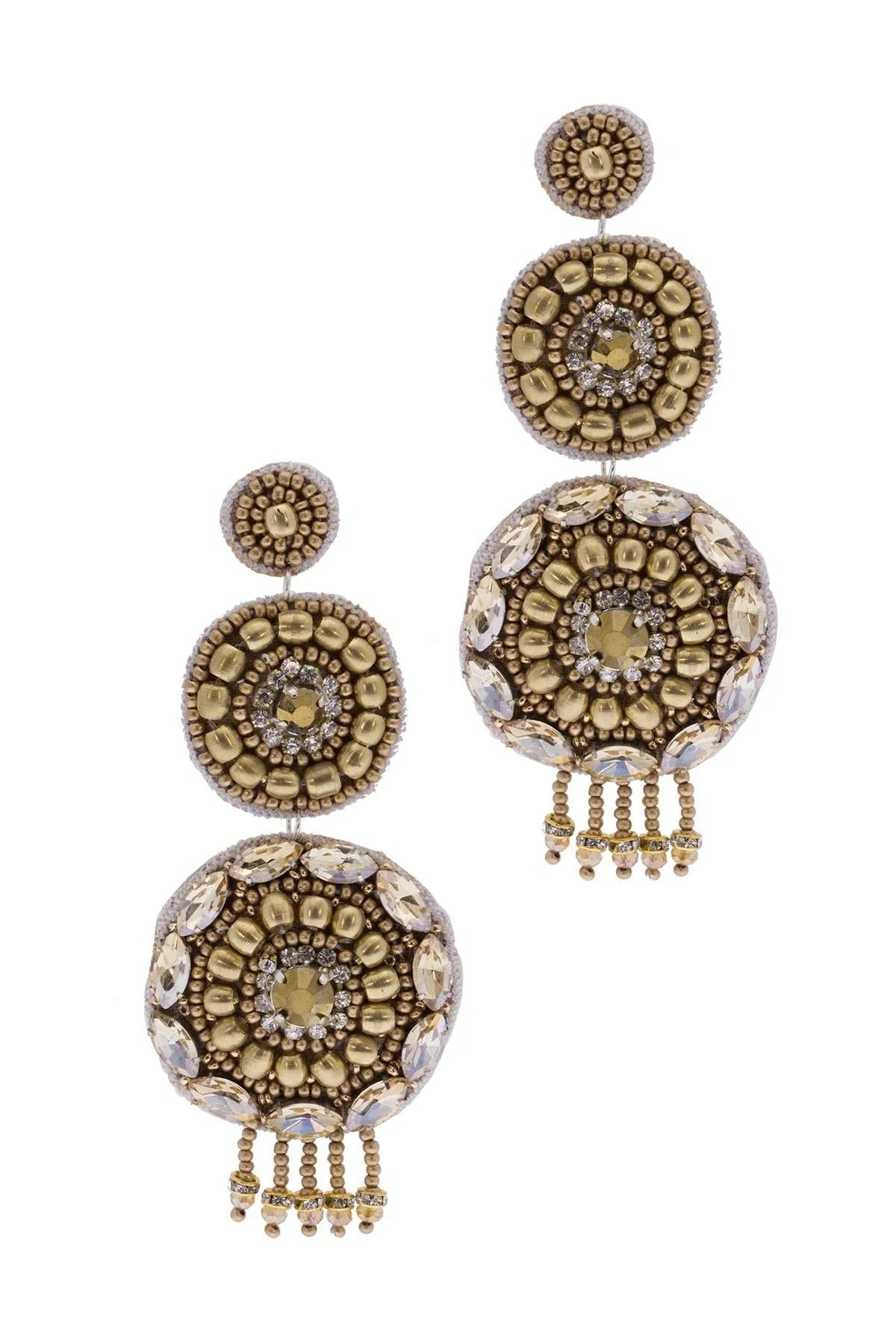 Stylish Dionysus Beaded Statement Earrings for Women - Elegant Dangle Drop Earrings for Party, Wedding & Evening Events
