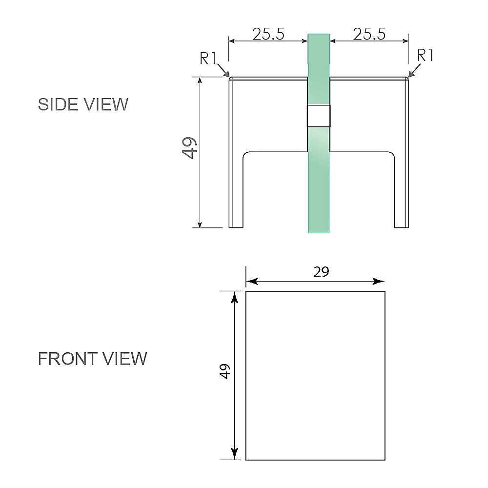 120cm Frameless Shower Screen with Gold Brackets & Stainless Steel Hinges - Square Double Pull Handle for Modern Bathroom - Waterproof Glass Partition for Walk-in Showers and Bathroom Renovations