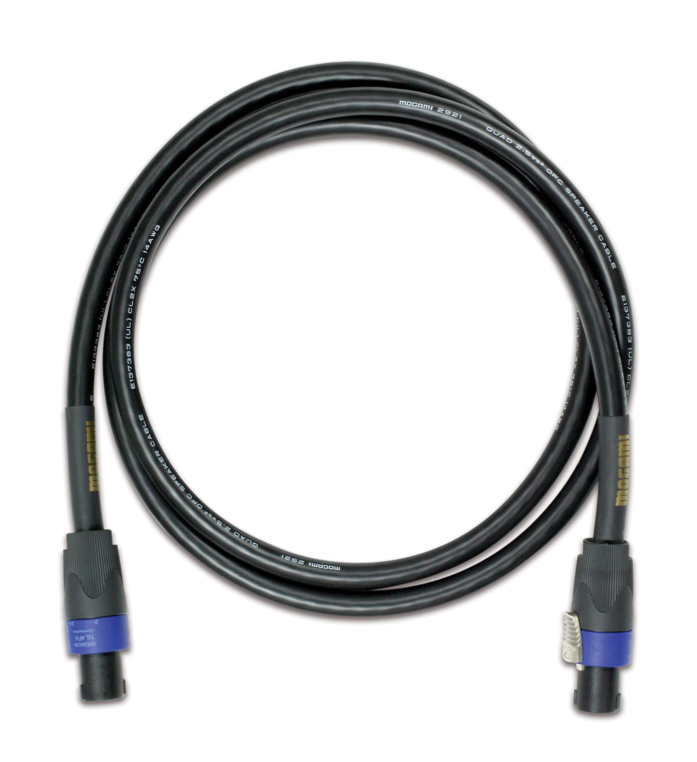 Mogami GOLD SPEAKER SO-06 Premium 4-Pole Amplifier-to-Cabinet Speaker Cable with Neutrik speakON Male Plugs & Gold Contacts - 6 Foot for Studio, Live Sound & Professional Audio Setups