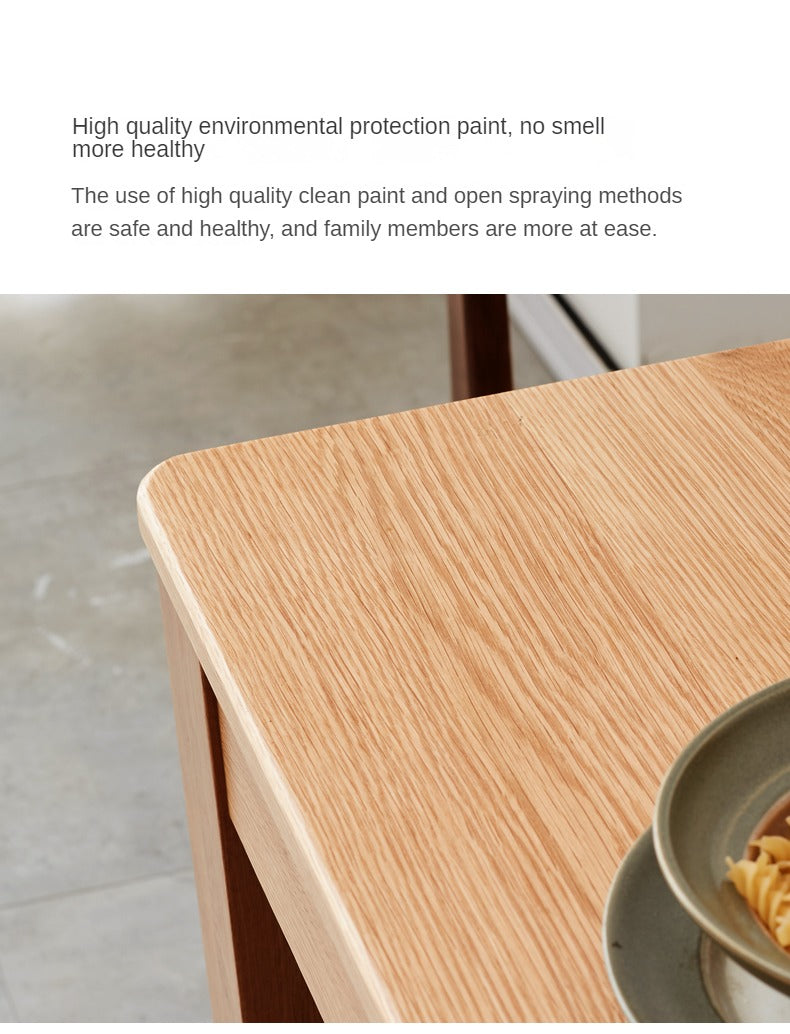 Solid Oak Wood Extendable Dining Table & Buffet Sideboard - Perfect for Small Spaces, Entertaining, and Modern Farmhouse Decor