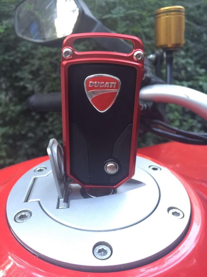Ducati Motorcycle Key Fob Cover - CNC Billet Aluminum Remote Case Holder for Multistrada 1200 & Diavel (2010-2015) | Durable Protection for Bike Keys | Perfect for Off-Road Adventures & Daily Commuting