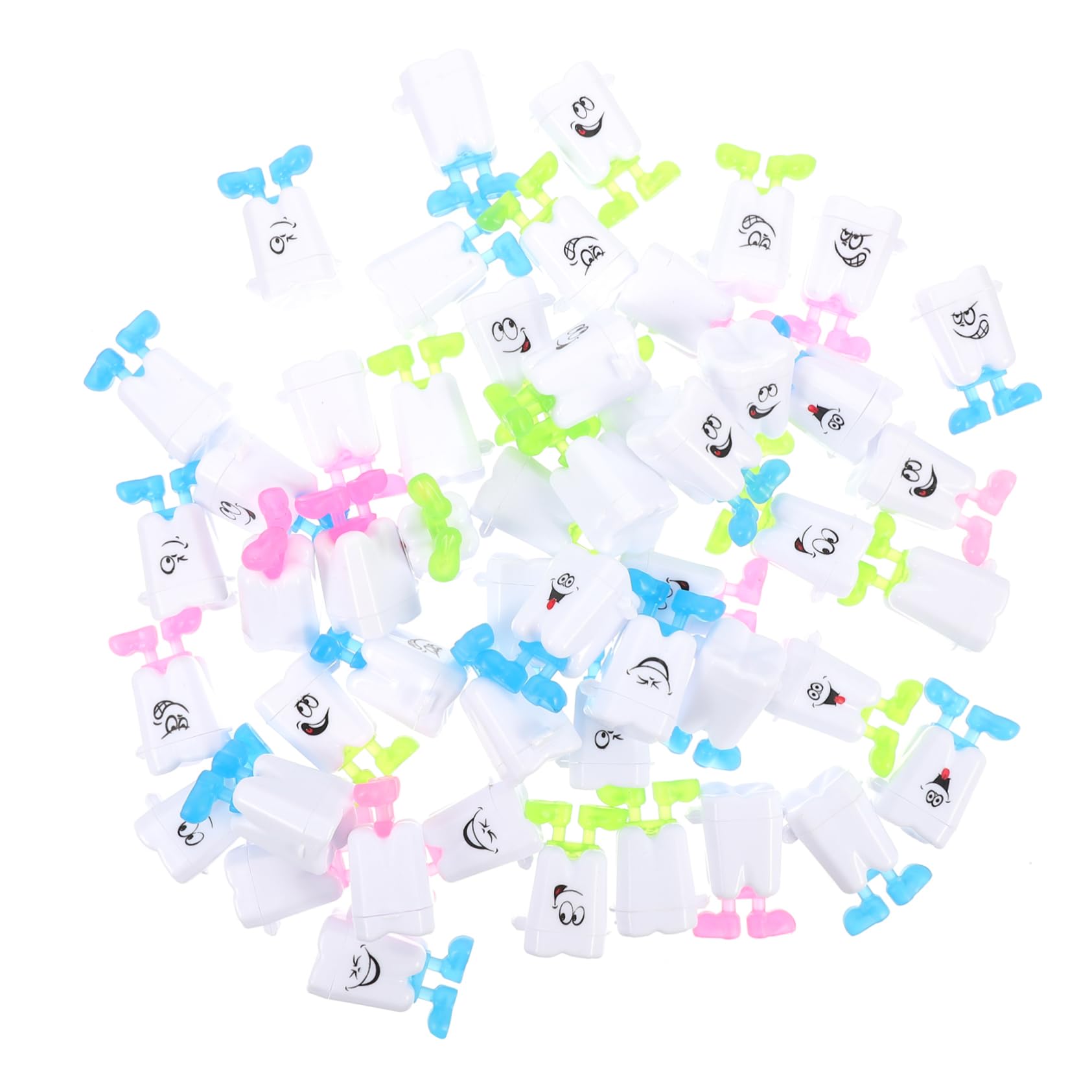 RORPOIR 200 Pcs Plastic Tooth Storage Box - White Dental Organizer Case for Dentures, Braces & Retainers | Perfect for Travel, Home & Dental Office Use