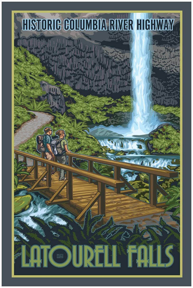 Latourell Falls Giclee Art Print - Premium 30