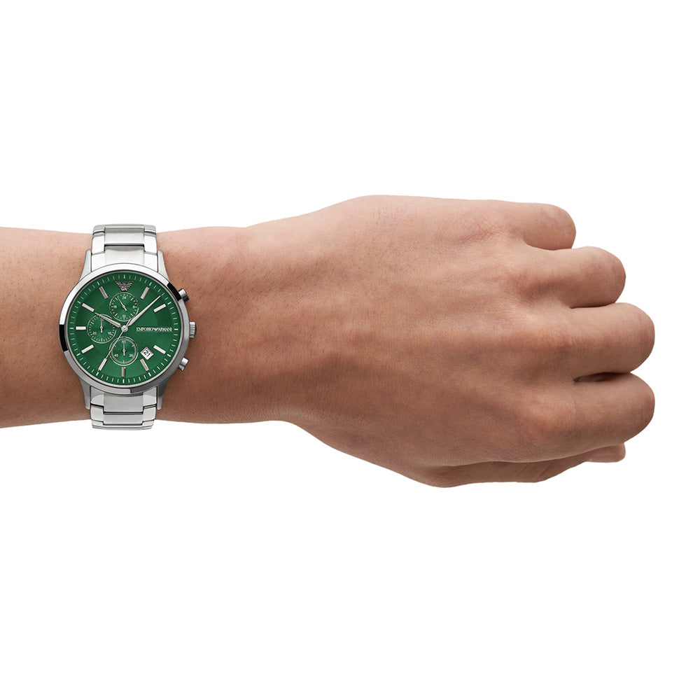Emporio Armani AR11507 Stainless Steel Men's Watch - Luxury Chronograph Timepiece for Business, Formal & Casual Wear