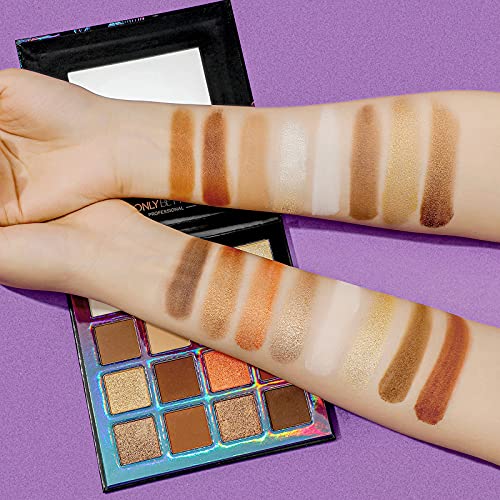 ONLYBETTER 16 Colors Highly Pigmented Eyeshadow Palette - Long Lasting, Blendable Makeup for Day & Night Looks - Perfect for Parties, Weddings & Everyday Wear