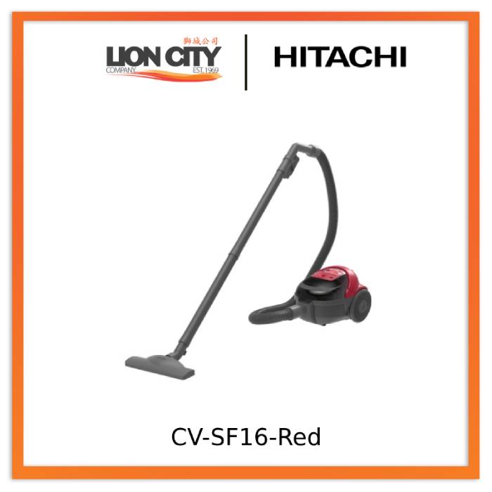 Hitachi CV SF16 Red/Green Cylinder Cyclone Bagless Vacuum Cleaner - Compact & Powerful for Home, Office, and Car Cleaning