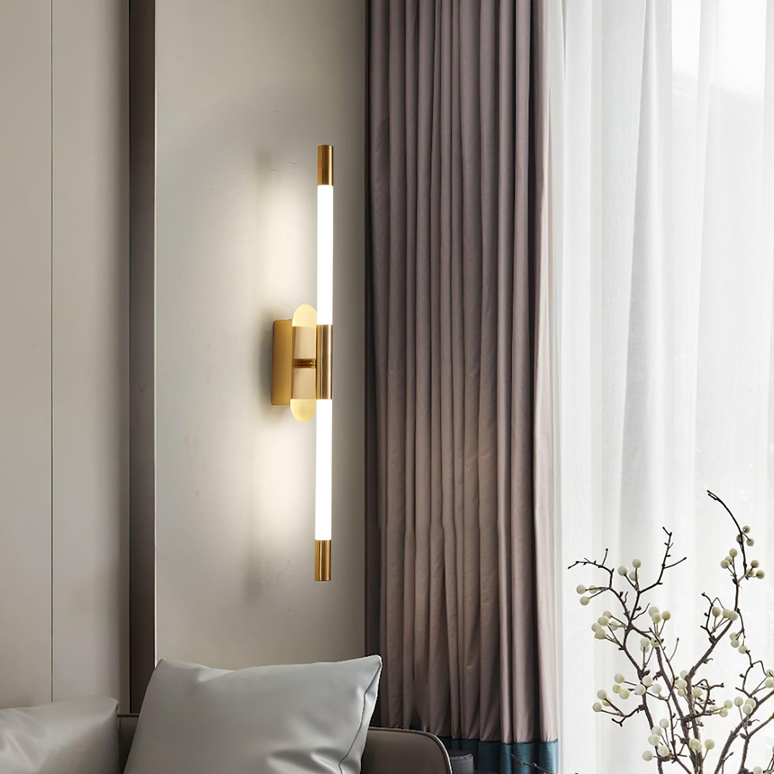 Agnes Sconce Wall Light - Modern Brass Finish Plug-in Fixture for Bedroom, Living Room & Hallway Lighting Decor