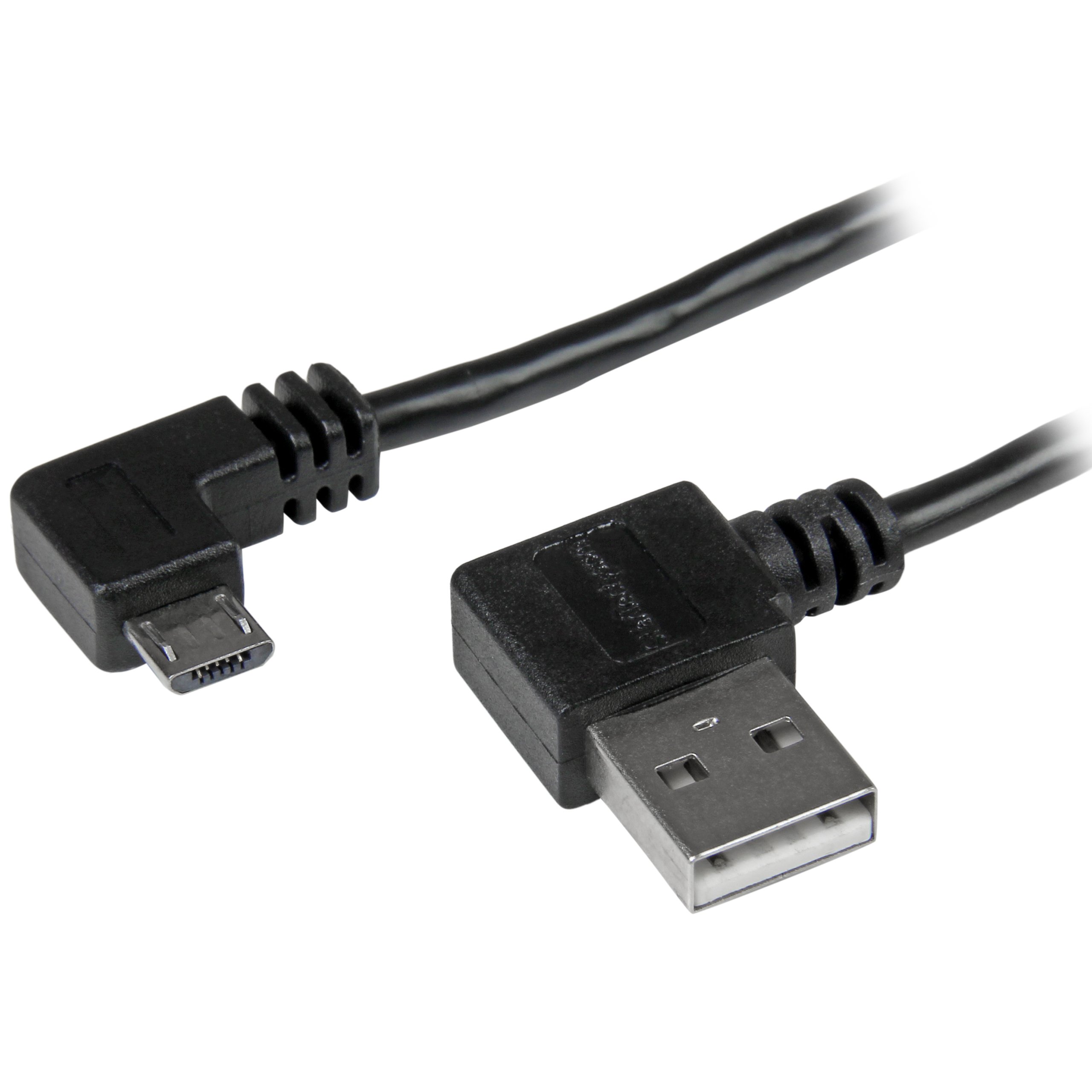 StarTech 3-Feet USB 2.0 A to Micro B Right Angle Cable - High Speed Data Sync & Charging Cord for Smartphones, Tablets, Cameras - Perfect for Tight Spaces & Car Charging