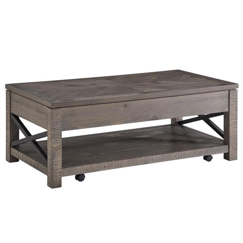 Steve Silver Dexter Lift Top Cocktail Table - Space-Saving Coffee Table with Storage for Small Living Rooms, Bedrooms & Apartments - Modern Lift-Top Design for Work, Dining & Extra Storage