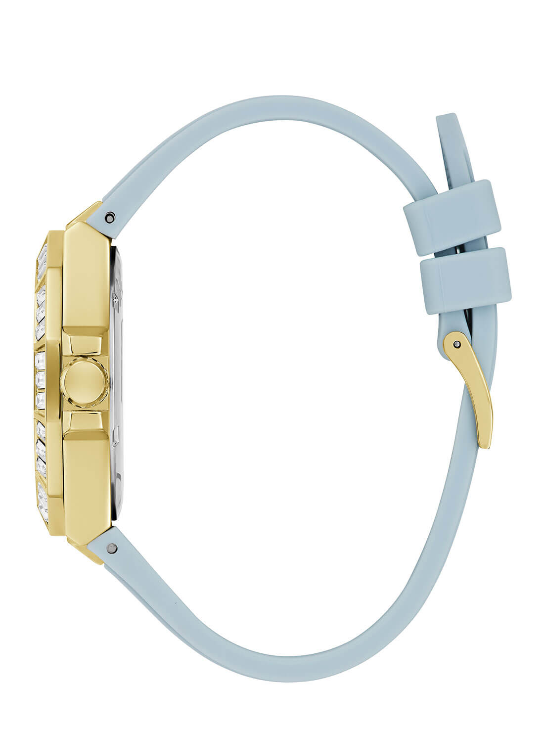 Luxury Gold Selene Crystal Silicone Watch for Women - Elegant Fashion Accessory for Everyday Wear, Office & Special Occasions