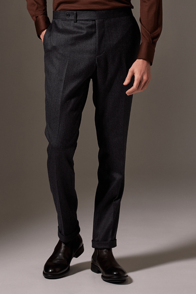 Como Trouser - Dark Grey Twill Pants for Men | Comfortable & Stylish Casual Wear for Office, Travel & Everyday Use