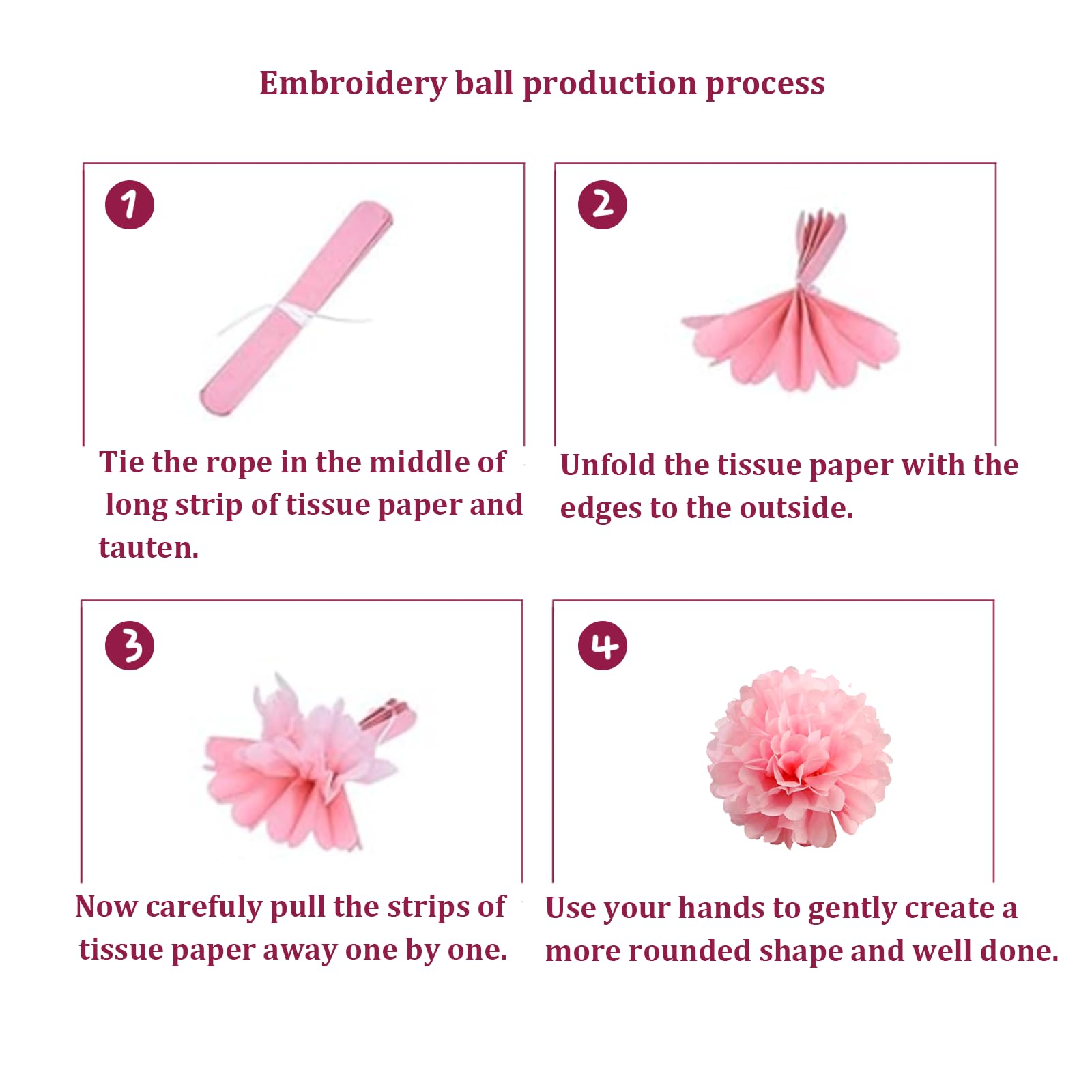 Pink Birthday Party Decorations Kit - Happy Birthday Banner, Tissue Paper Pom Poms & Hanging Fans for Women & Girls | Perfect for Birthday Celebrations, Baby Showers & Bridal Showers