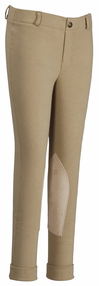 TuffRider Kids' Starter Low-Rise Pull-On Jodhpurs with Free Striped Socks - Perfect for Equestrian Riding Lessons & Horseback Training