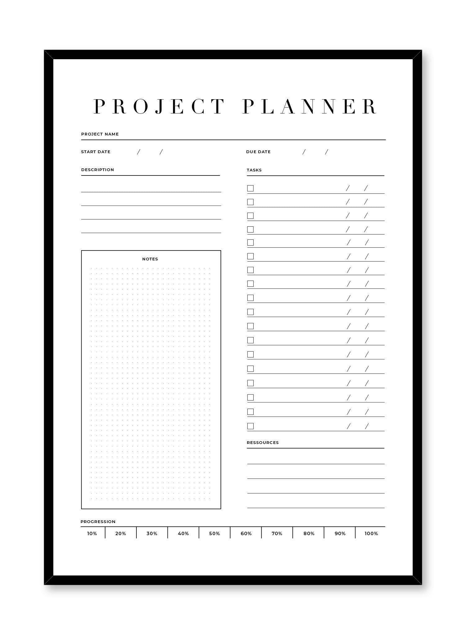 Premium Project Planner Notebook - Organize Tasks & Boost Productivity for Work, School & Personal Goals | Perfect for Professionals, Students & Entrepreneurs