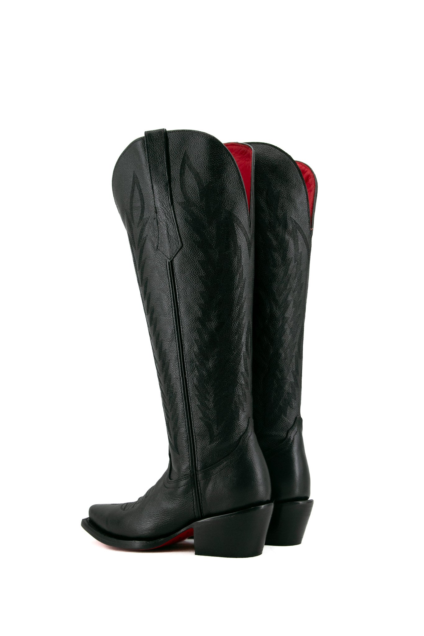 Valentina Women's Tall Red Bottom Wide Calf Snip Toe Cowgirl Boots - Western Fashion for Rodeo, Country Dancing & Casual Wear
