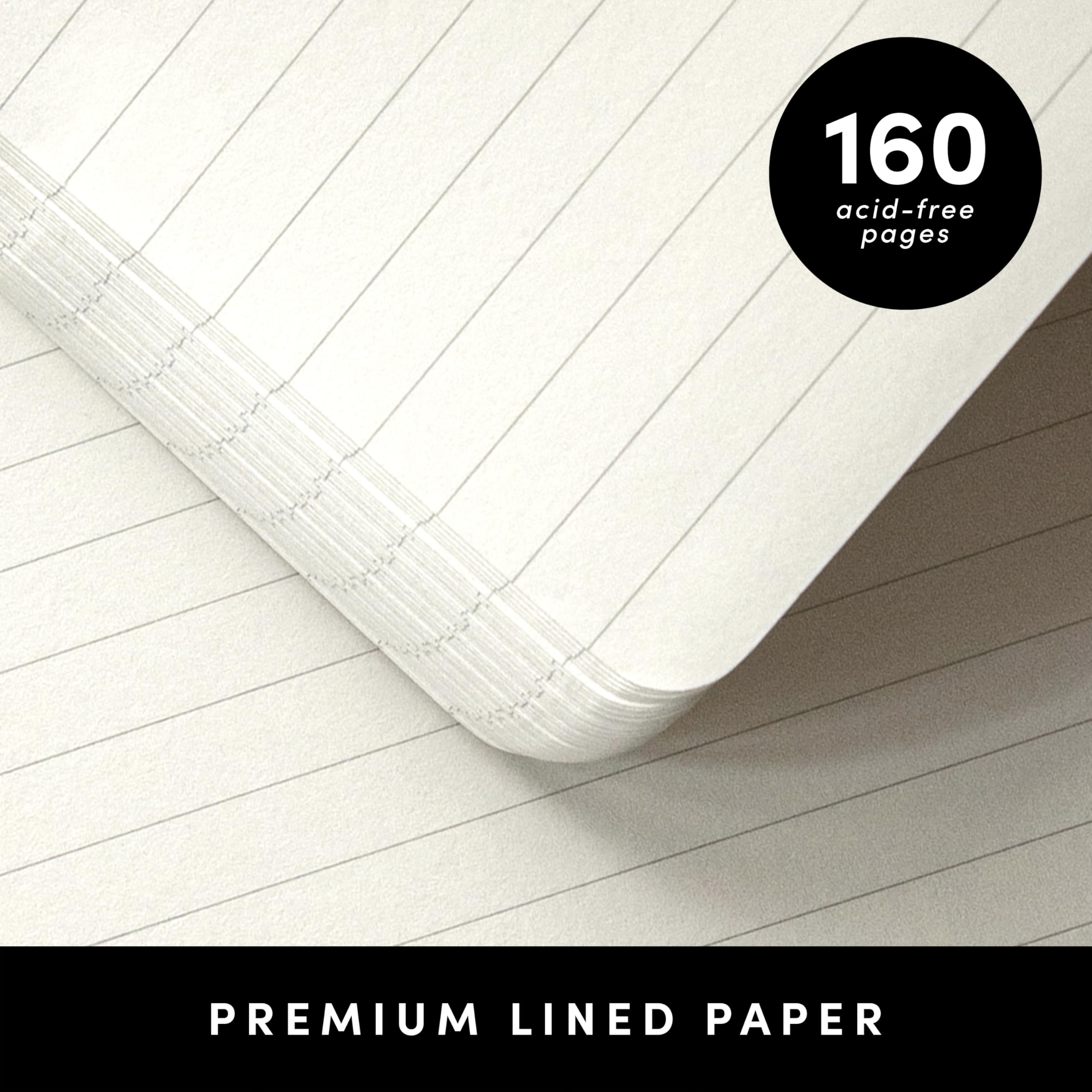 PAPERAGE Lined Spiral Notebook Journal - 160 Pages, 5.5