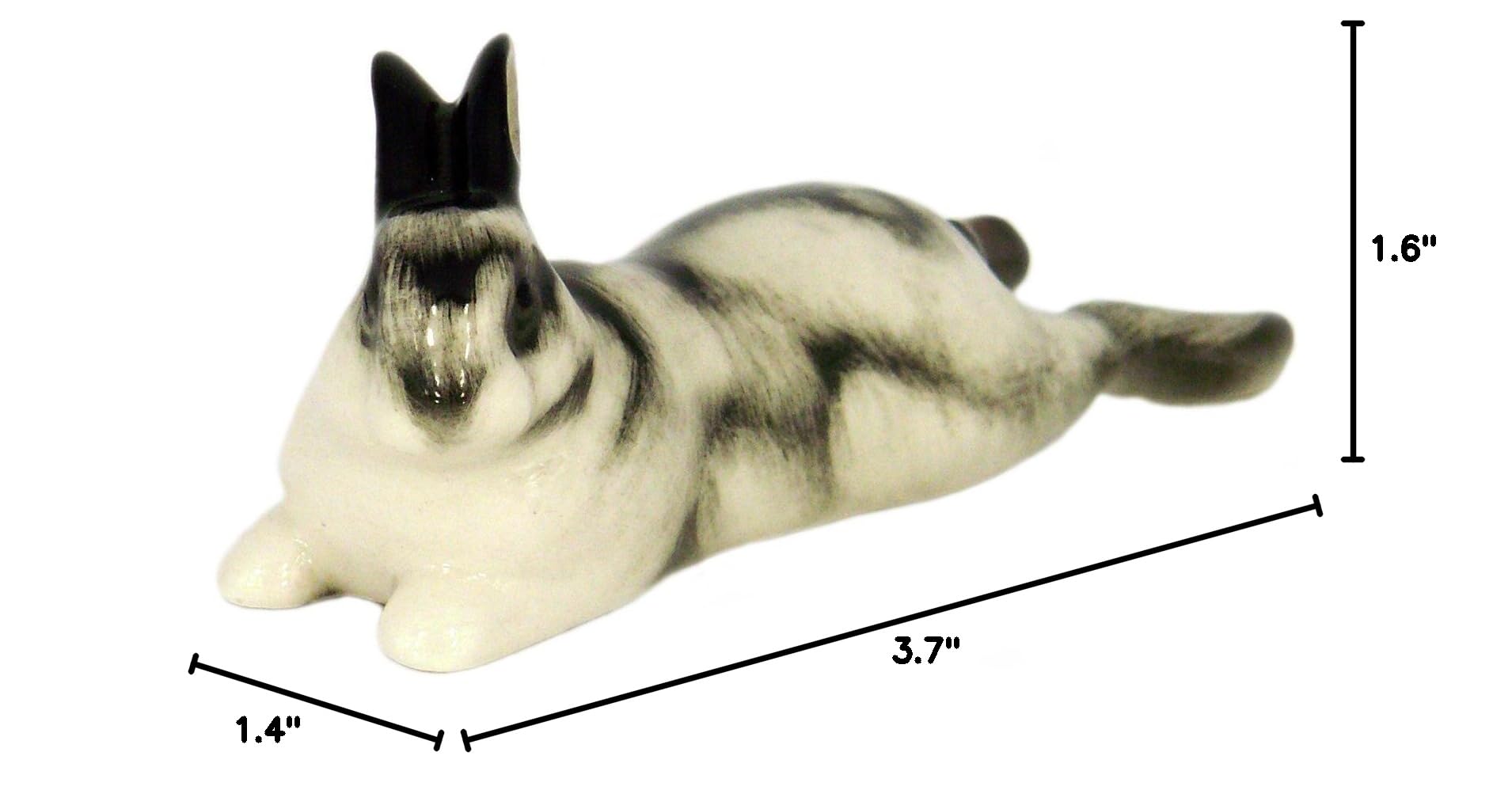 Easter Bunny Rabbit Lazy-Bones Lomonosov Porcelain Collectible Figurine - Handcrafted Easter Decor, Holiday Gift & Home Decoration for Spring Celebrations