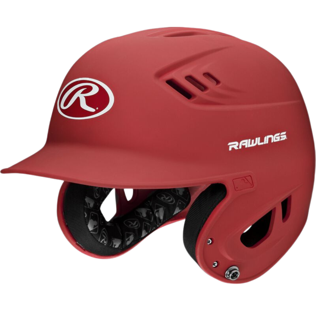 Rawlings R16 Matte Baseball Helmet - Single Tone Youth/Adult Protective Gear for Baseball, Softball & Training - R16M Model
