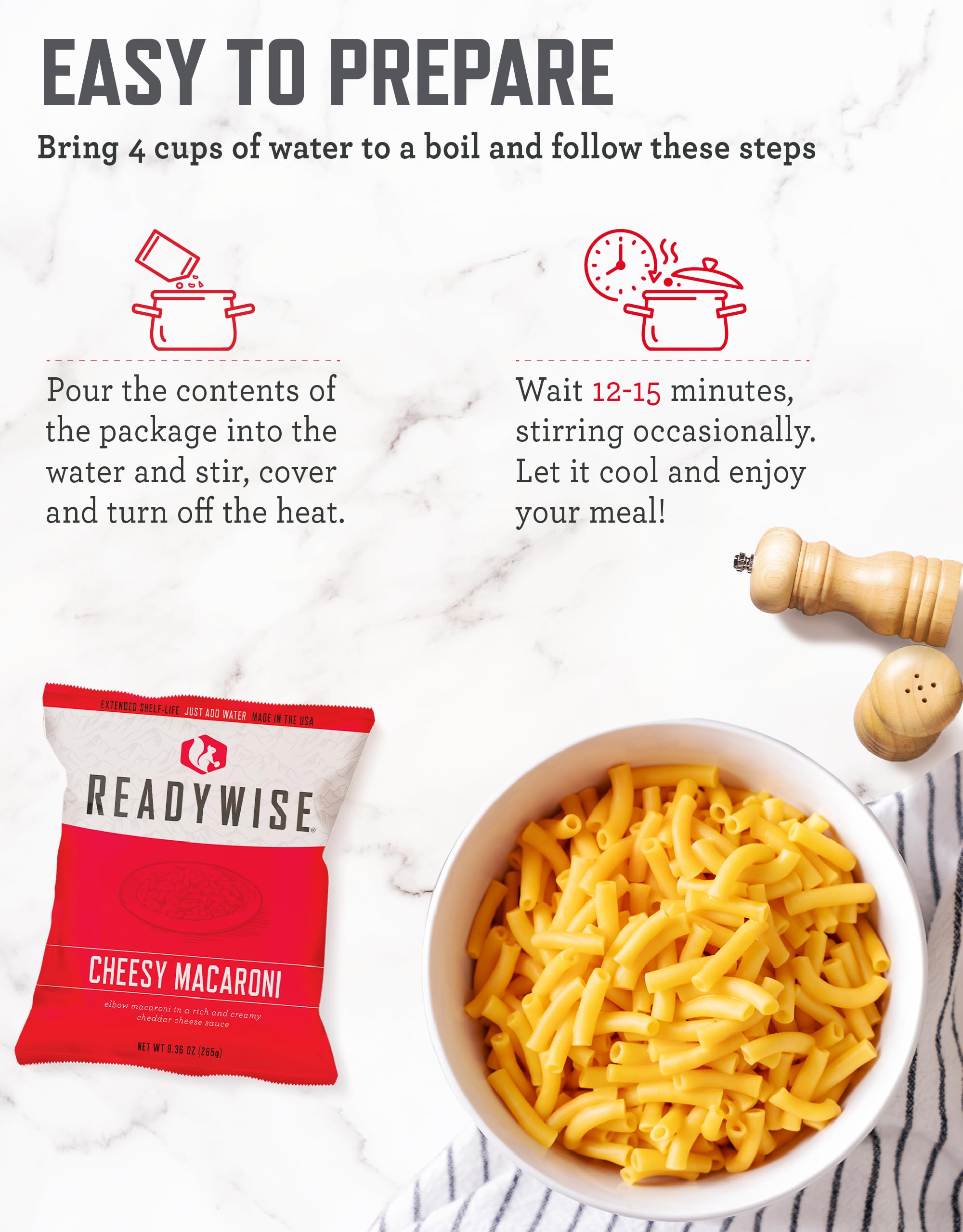 READYWISE Entrée Box Kit - 60 Servings Freeze Dried Emergency Food with 25-Year Shelf Life | 3 Box MRE Kit for Camping, Hiking, Survival & Disaster Preparedness | Perfect for Outdoor Adventures & Emergency Food Storage