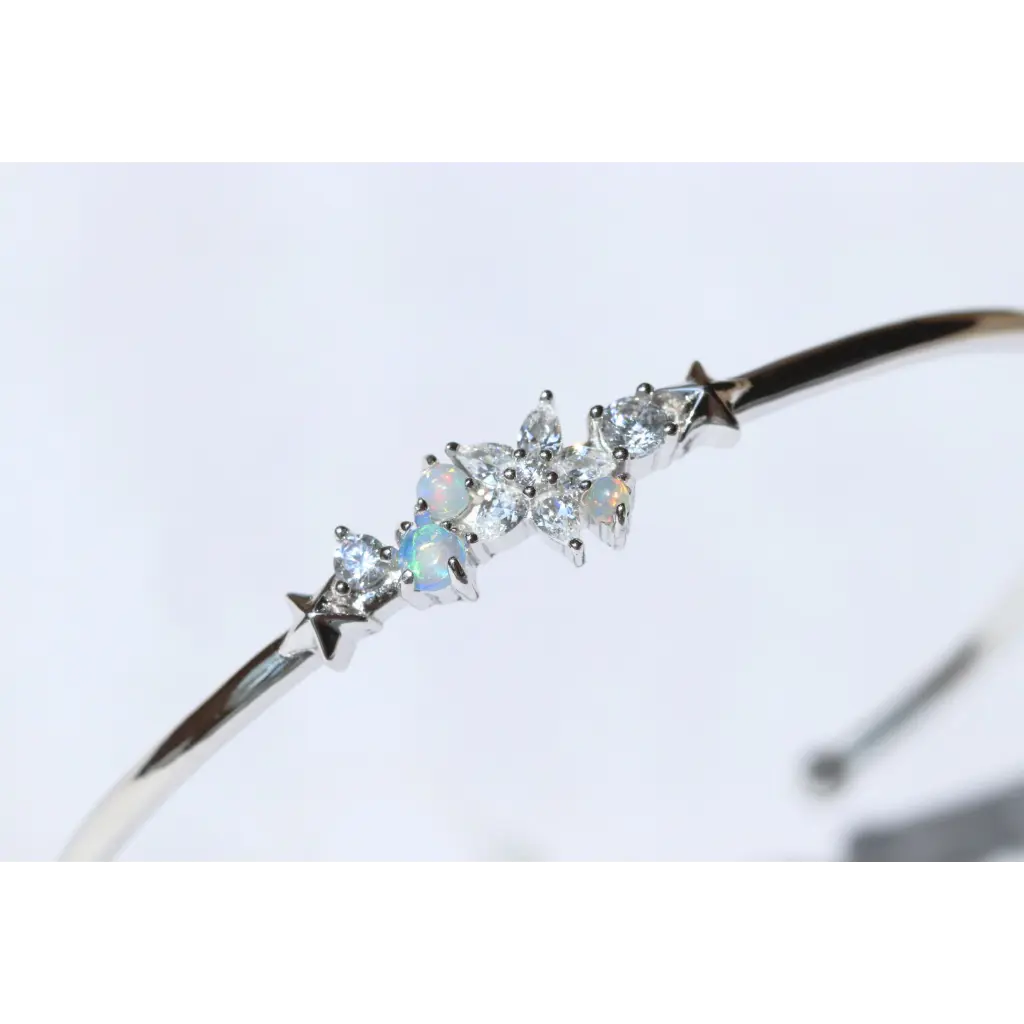 Ophelia Silver Bangles - Elegant Stackable Bracelets for Women, Perfect for Casual Wear, Parties & Gifts