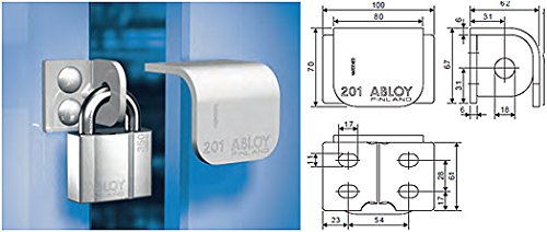 ABLOY PL203 Left-Handed Door Locking Plate - Grade 4-6 Security Hasp for Padlocks | Secure Sheds, Gates & Storage Units