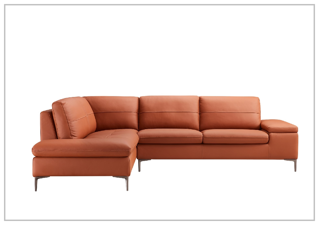 Gio Italia Decker L-Shaped Italian Leather Sectional Sofa - Modern Luxury Living Room Furniture for Home & Office Comfort
