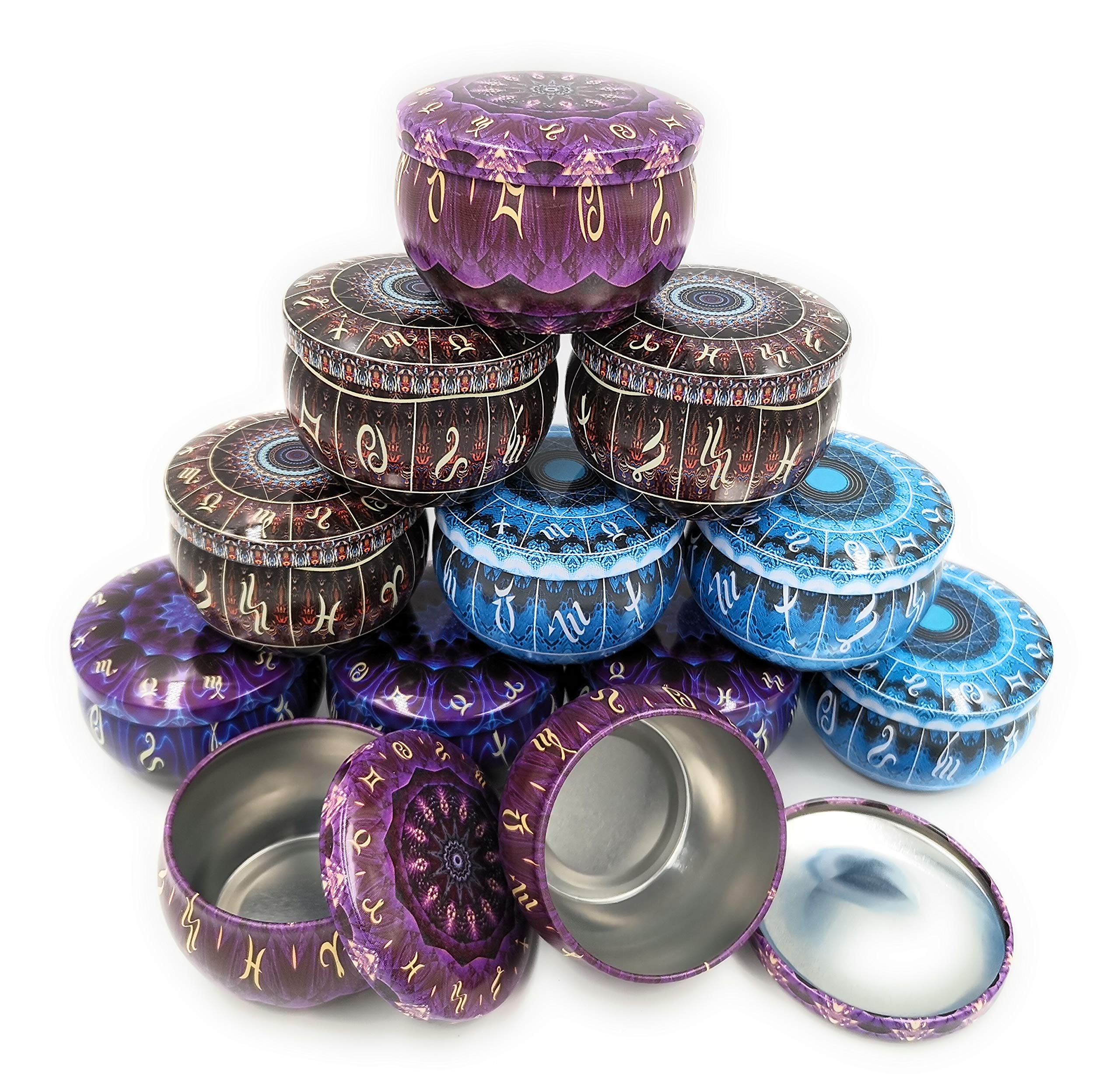 NRANSON 12-Piece DIY Candle Making Kit with Round Tins & Lids - Perfect for Homemade Candles, Arts & Crafts, Storage - Ideal for Gifts, Home Decor, and Relaxation