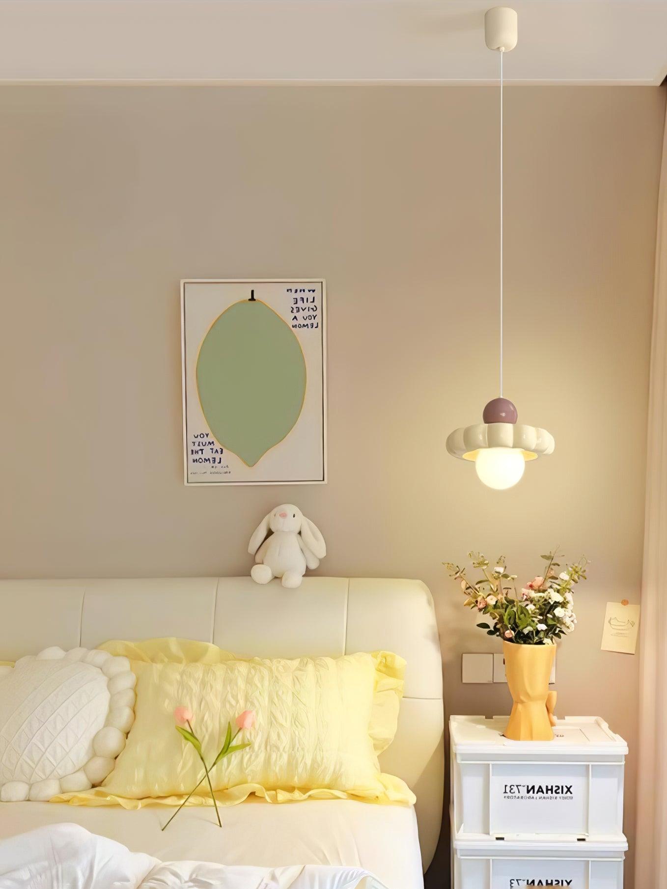 Stylish Cream Cloud Pendant Lamp - Modern Hanging Light Fixture for Bedroom, Living Room & Dining Room Decor