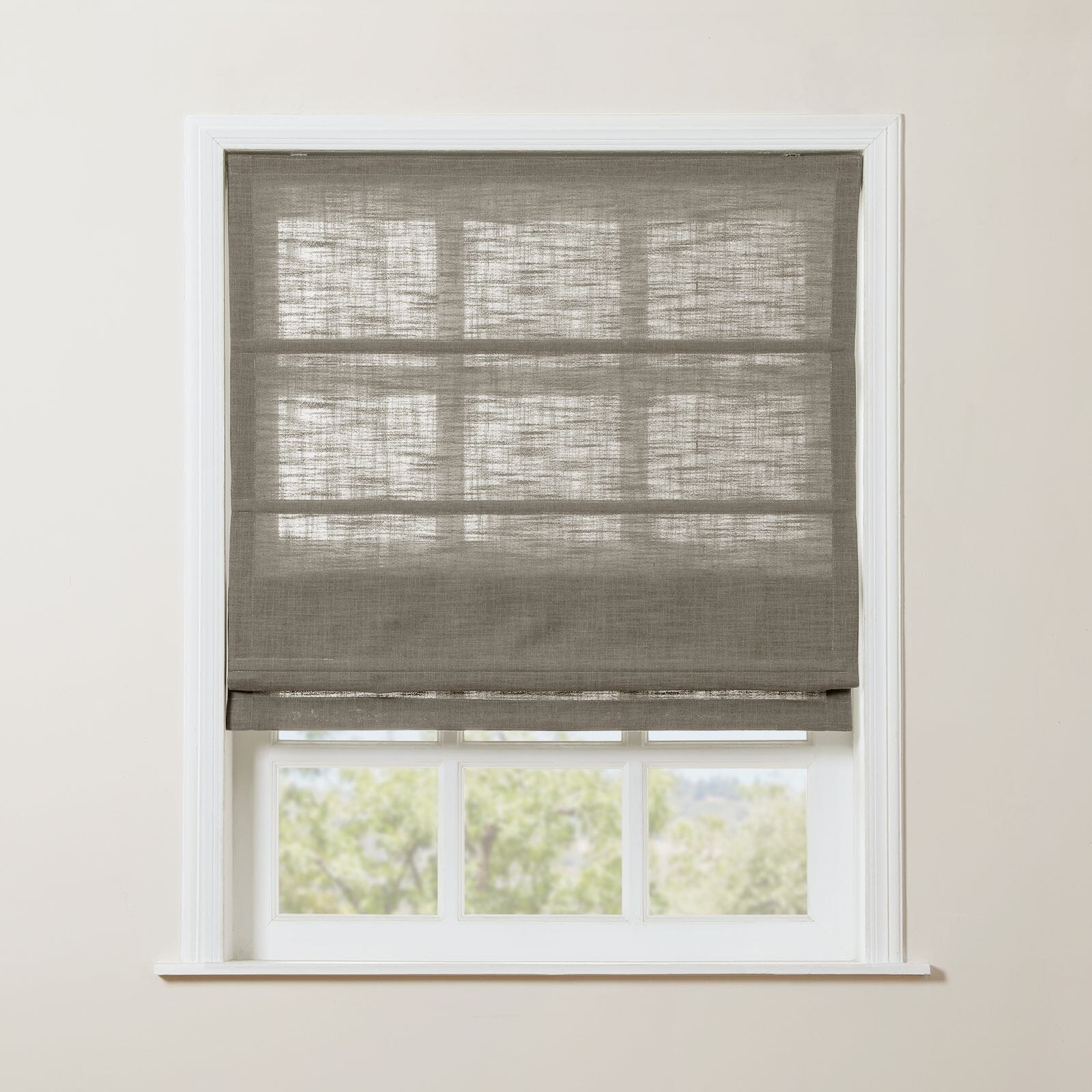 Linen Roman Shade Cordless Window Treatment - Blackout Custom Size for Living Room & Bedroom | Home Decor & Light Control Solution