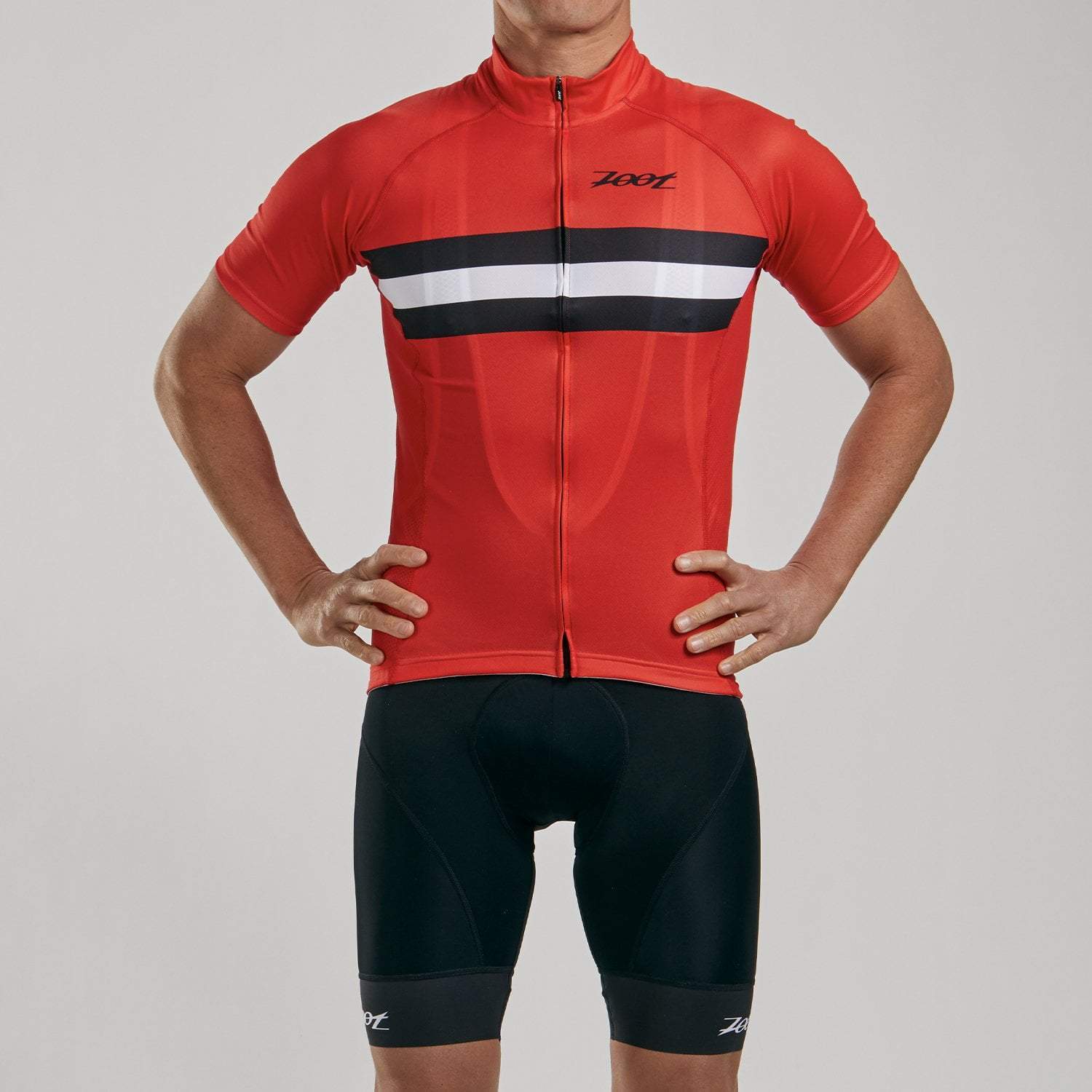 Men's Cycling Jersey - Core+ Performance Bike Shirt for Road & Mountain Biking - Breathable & Moisture-Wicking Cardinal Red Cycling Top for Training & Racing