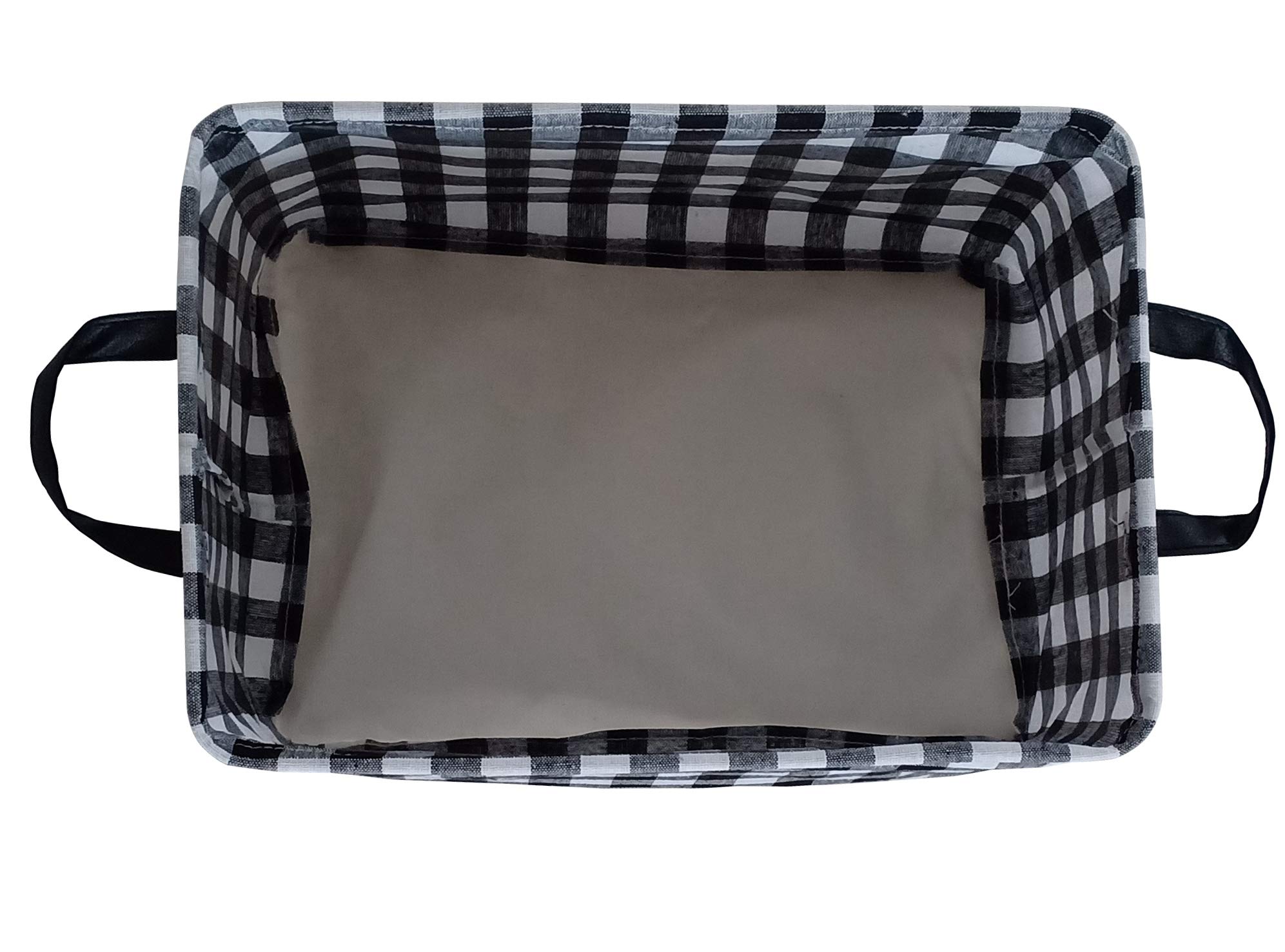 Waterproof Rectangle Toy Bin & Storage Organizer - Nursery Hamper, Kids Bedroom, Closet & Laundry Basket | Black Grid Design for Home Decor & Baby Gifts | Perfect for Toy Storage, Nursery Organization & Playroom Decor