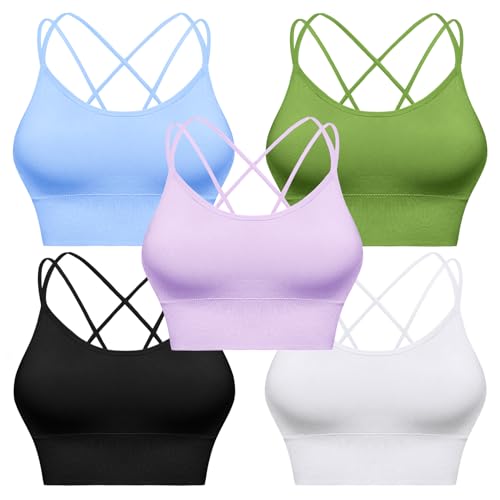 5 Pack-black+white+lavender+light Blue+olive Green
