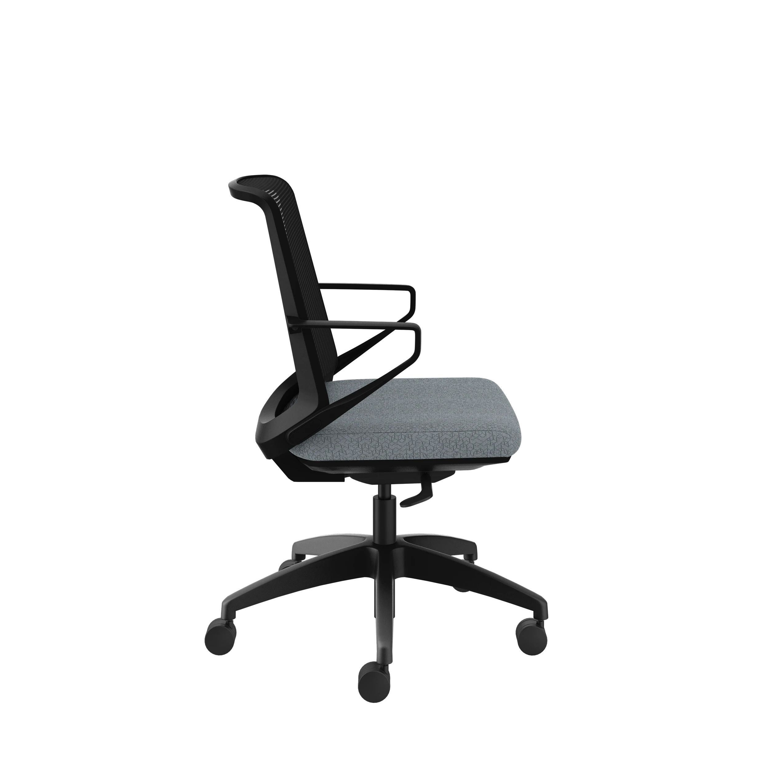Ergonomic Cliq Office Chair with Synchro Tilt Mechanism - Basalt Fabric & Black Designer Frame for Home Office, Gaming, and Workspace Comfort