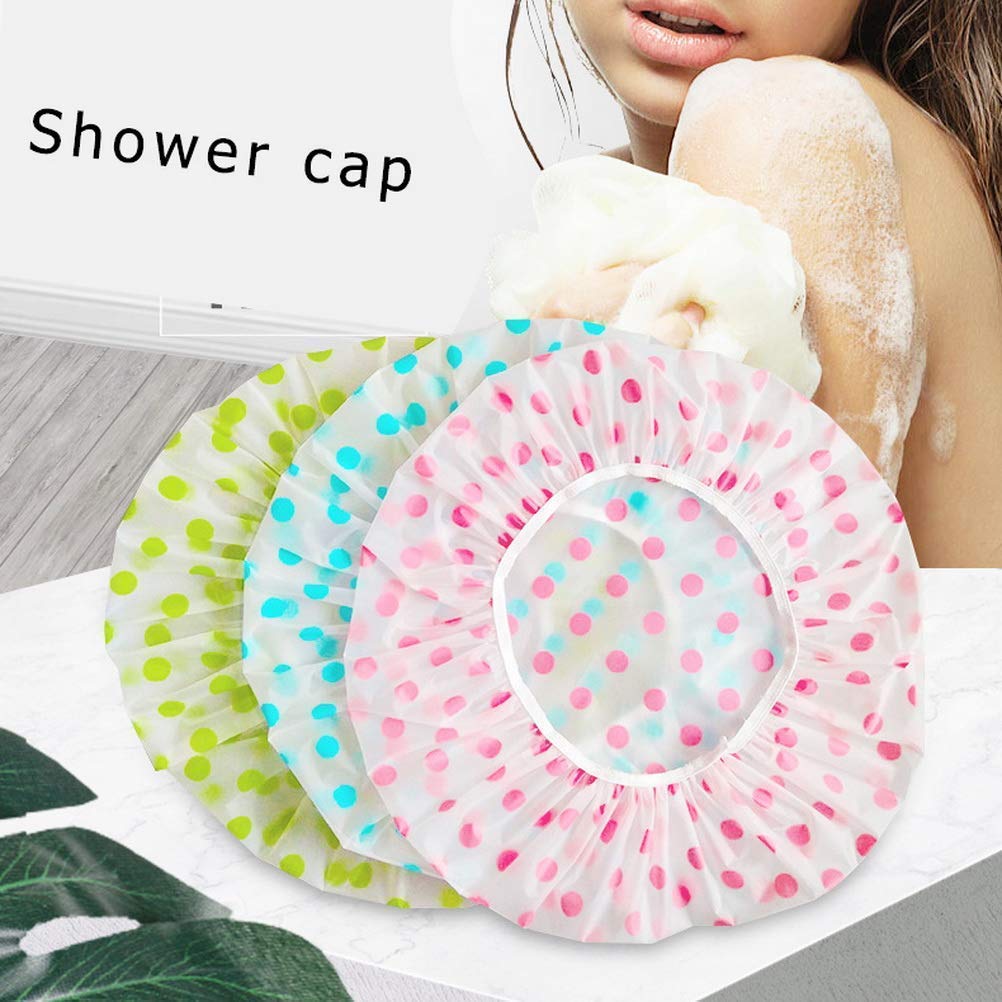 Waterproof Reusable Shower Cap for Women - Extra Large Bath Shower Cap with Adjustable Elastic Band | Perfect for Hair Protection During Shower, Spa, Swimming & Hair Treatments