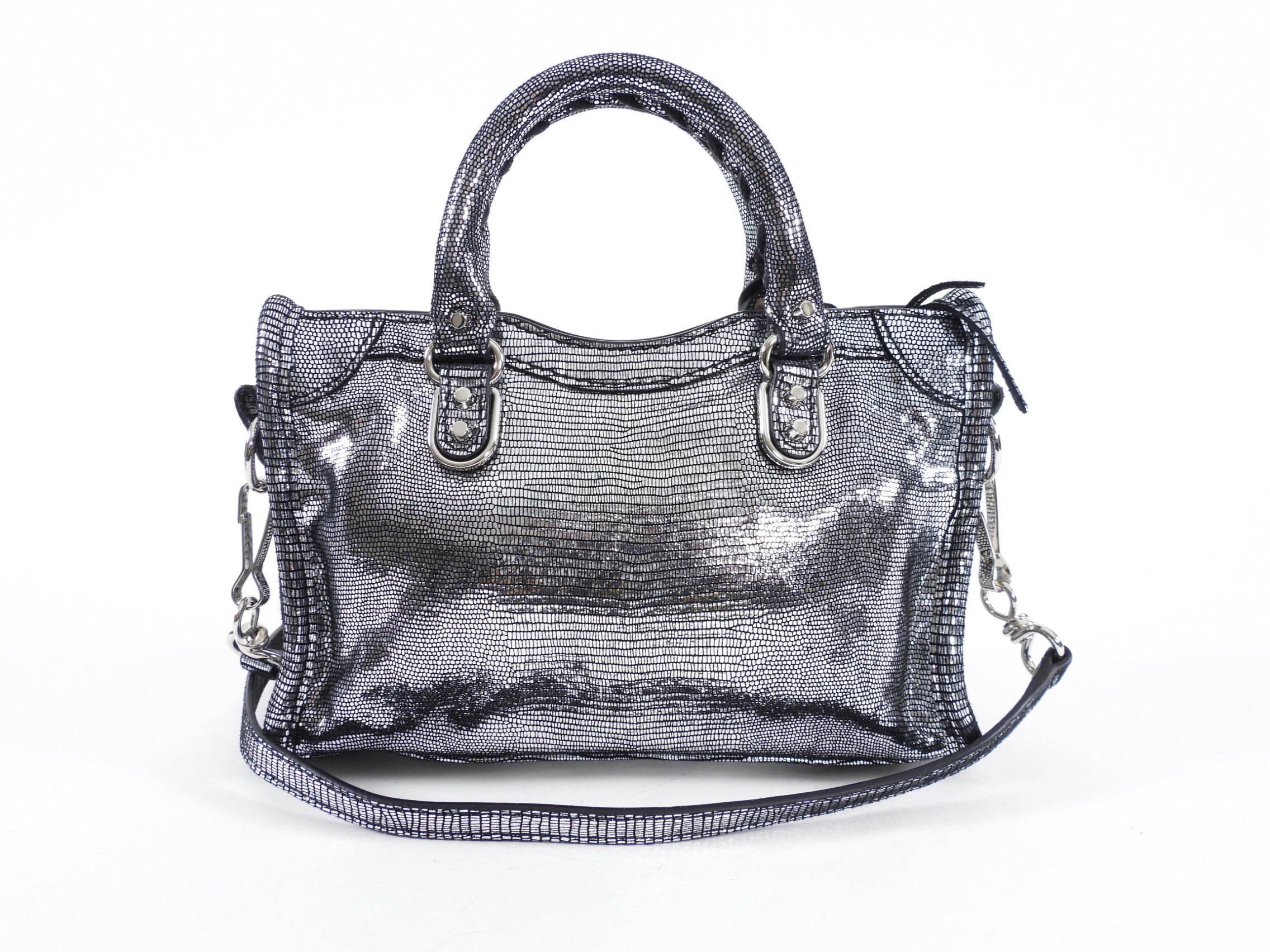 Balenciaga Micro Silver City Crossbody Bag - Limited Edition Luxury Handbag for Women | Perfect for Parties, Travel & Everyday Use