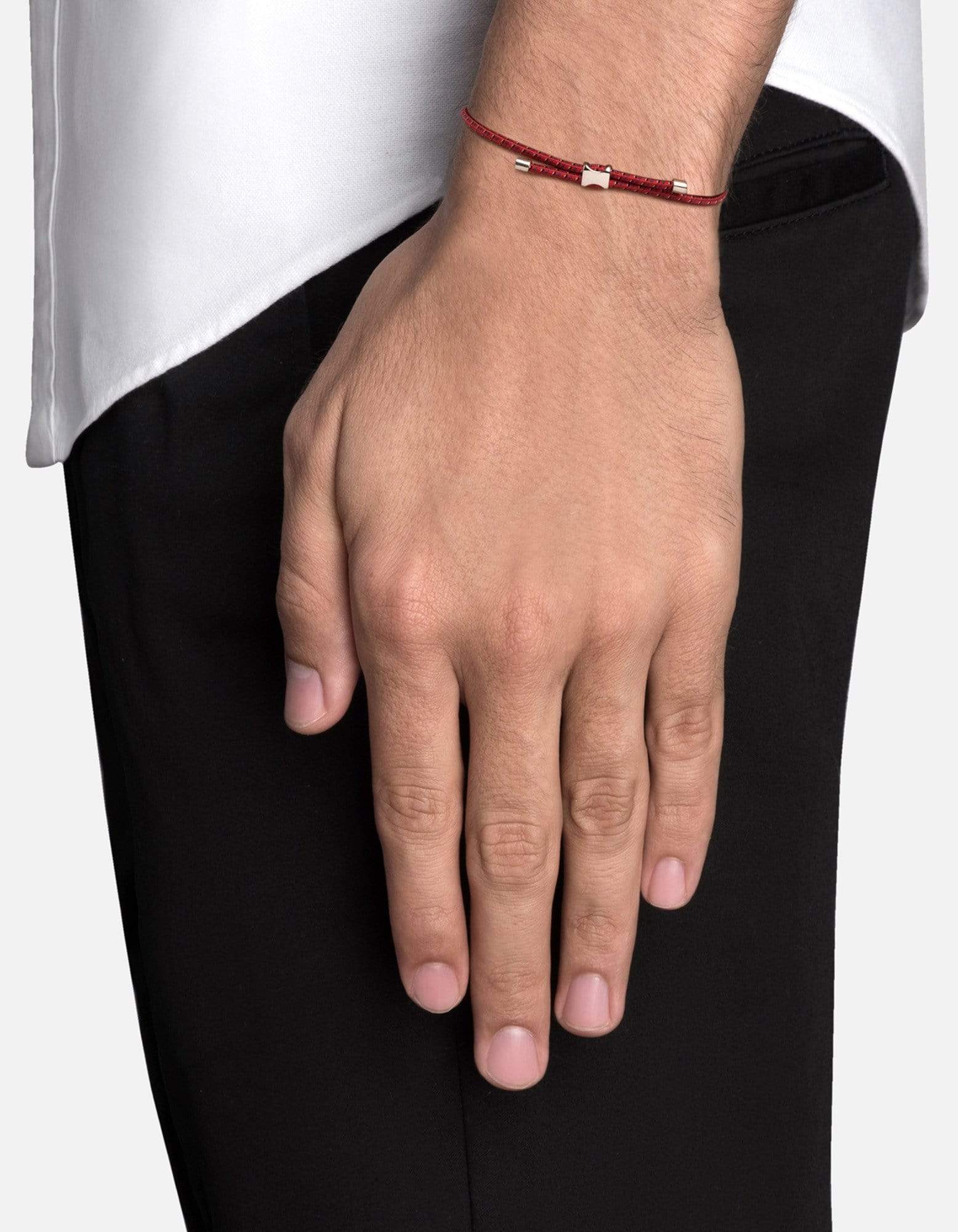 Orson Pull Bungee Rope Bracelet - Sterling Silver Adjustable Stretch Cord Bracelet for Men & Women - Perfect for Outdoor Activities, Workouts and Everyday Wear