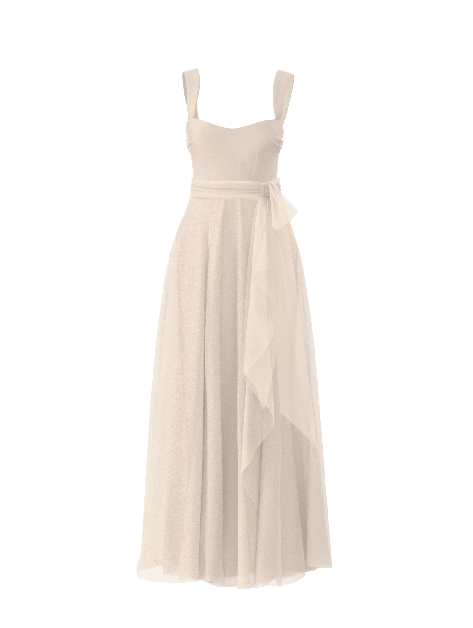 Alexis Bodice & Jaycie Skirt Set with Sash Belt in Cream - Perfect for Weddings, Parties, and Formal Events