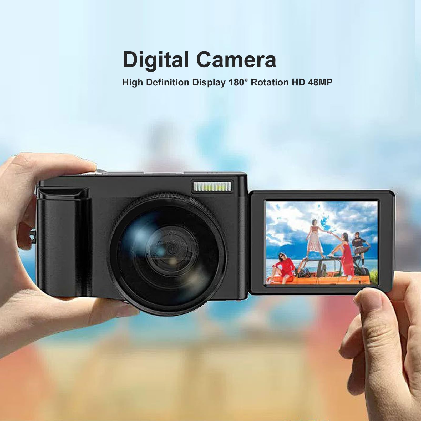 4K HD 48MP Digital Camera with 16x Zoom & Flip Screen - Jectse Vlogging Camera for Travel, YouTube, Kids & Beginners | Perfect for Family Vacations, Birthday Gifts & Content Creation