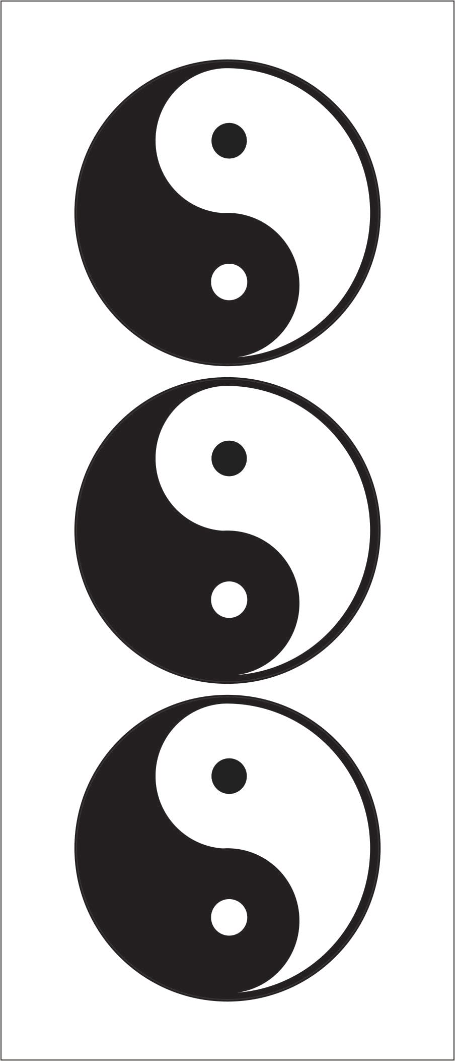 Yin Yang Symbol White Vinyl Stickers - Chinese Decals for Car Window, Laptop, iPhone, MacBook - Waterproof & Durable for Outdoor Use, Travel, Yoga, Meditation