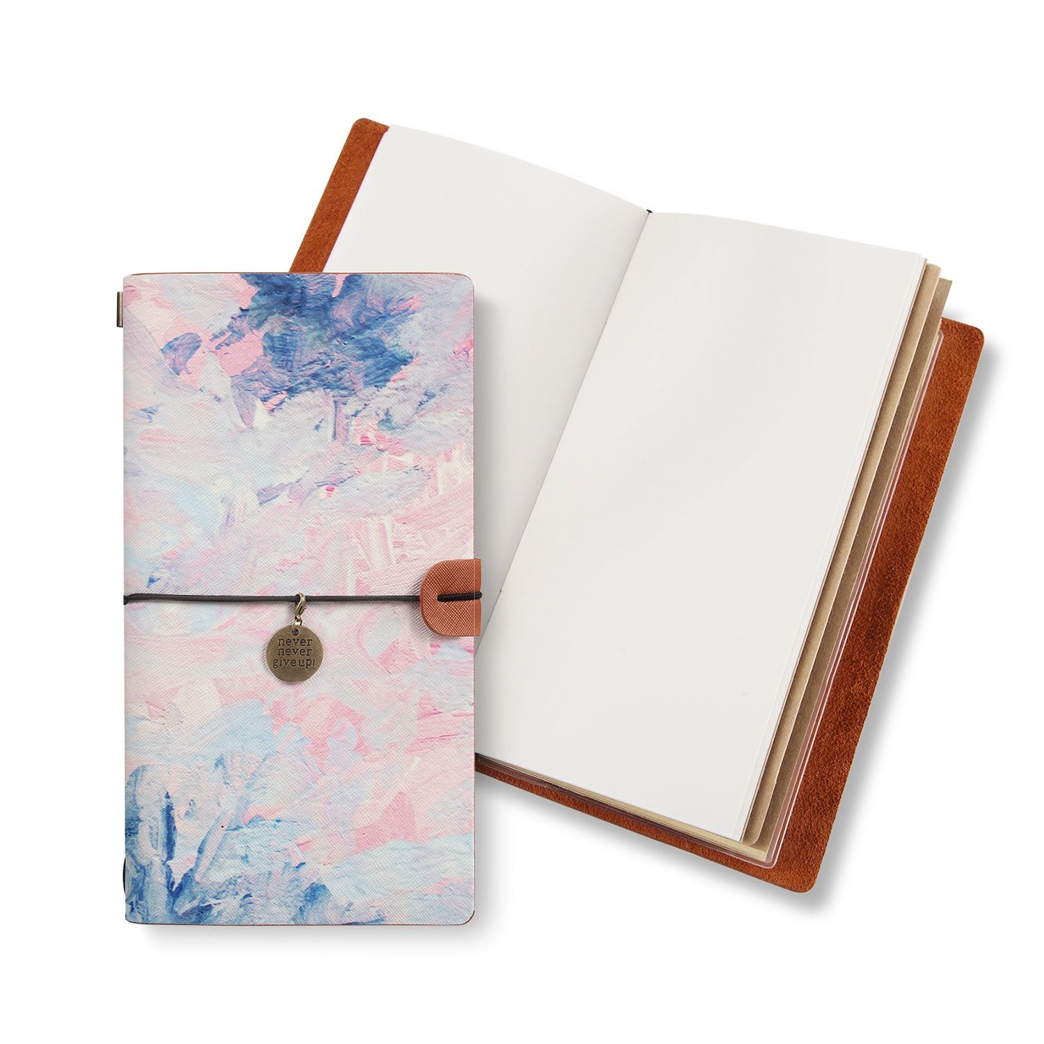 Premium Traveler's Notebook with Abstract Oil Painting Design - Perfect for Journaling, Sketching & Creative Writing - Ideal Gift for Artists, Writers & Travel Enthusiasts